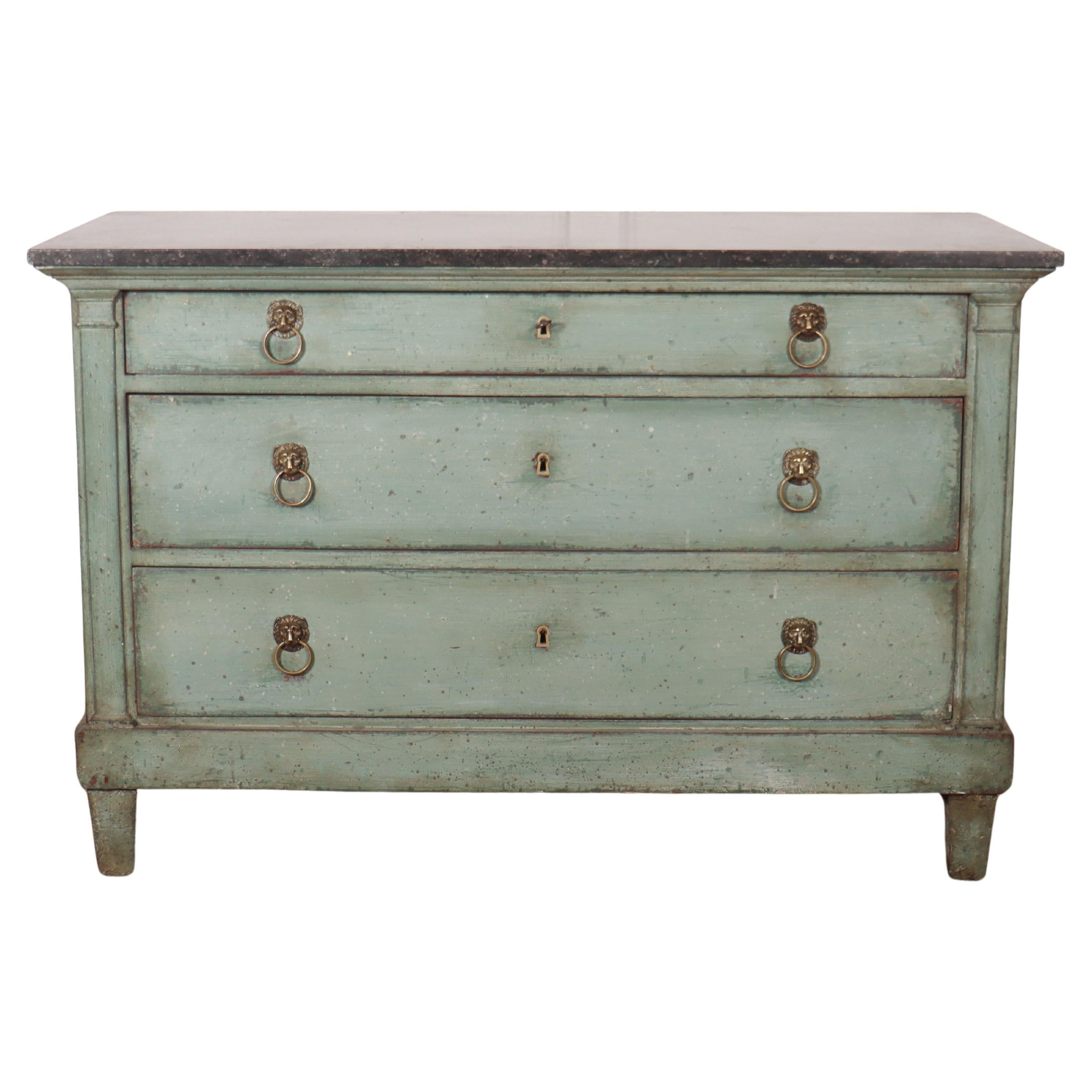 French Painted Oak Commode For Sale