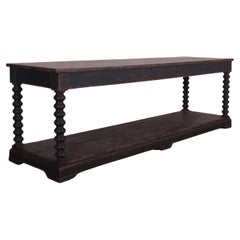 French Painted Oak Console Table