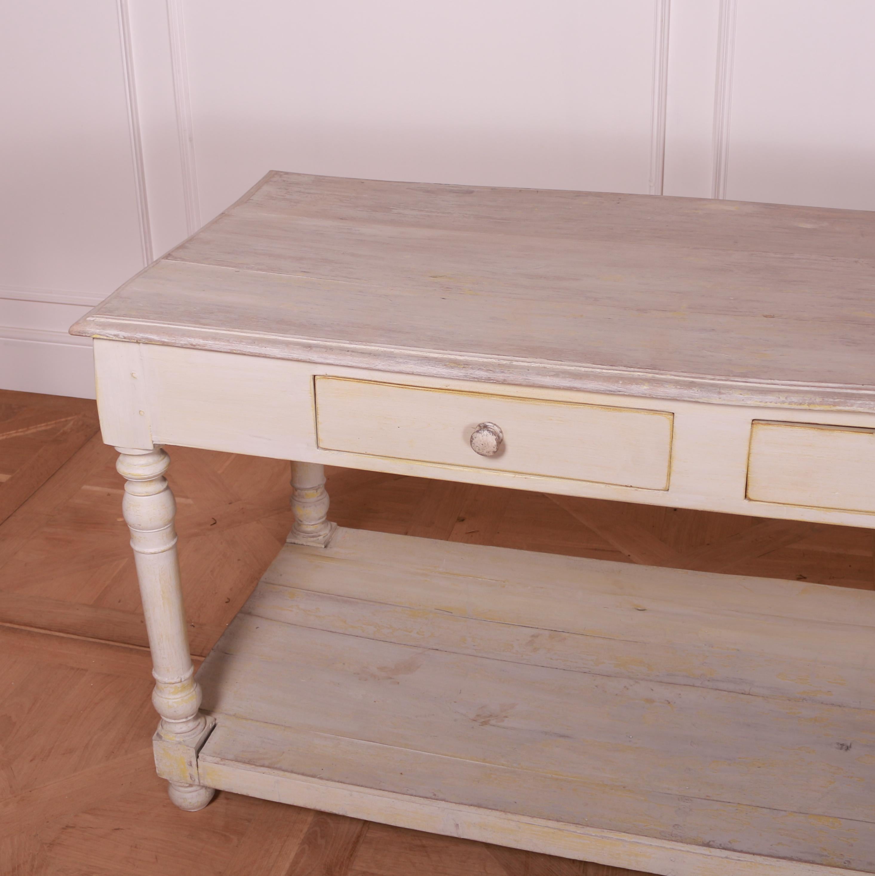 French Painted Oak Drapers Table 1