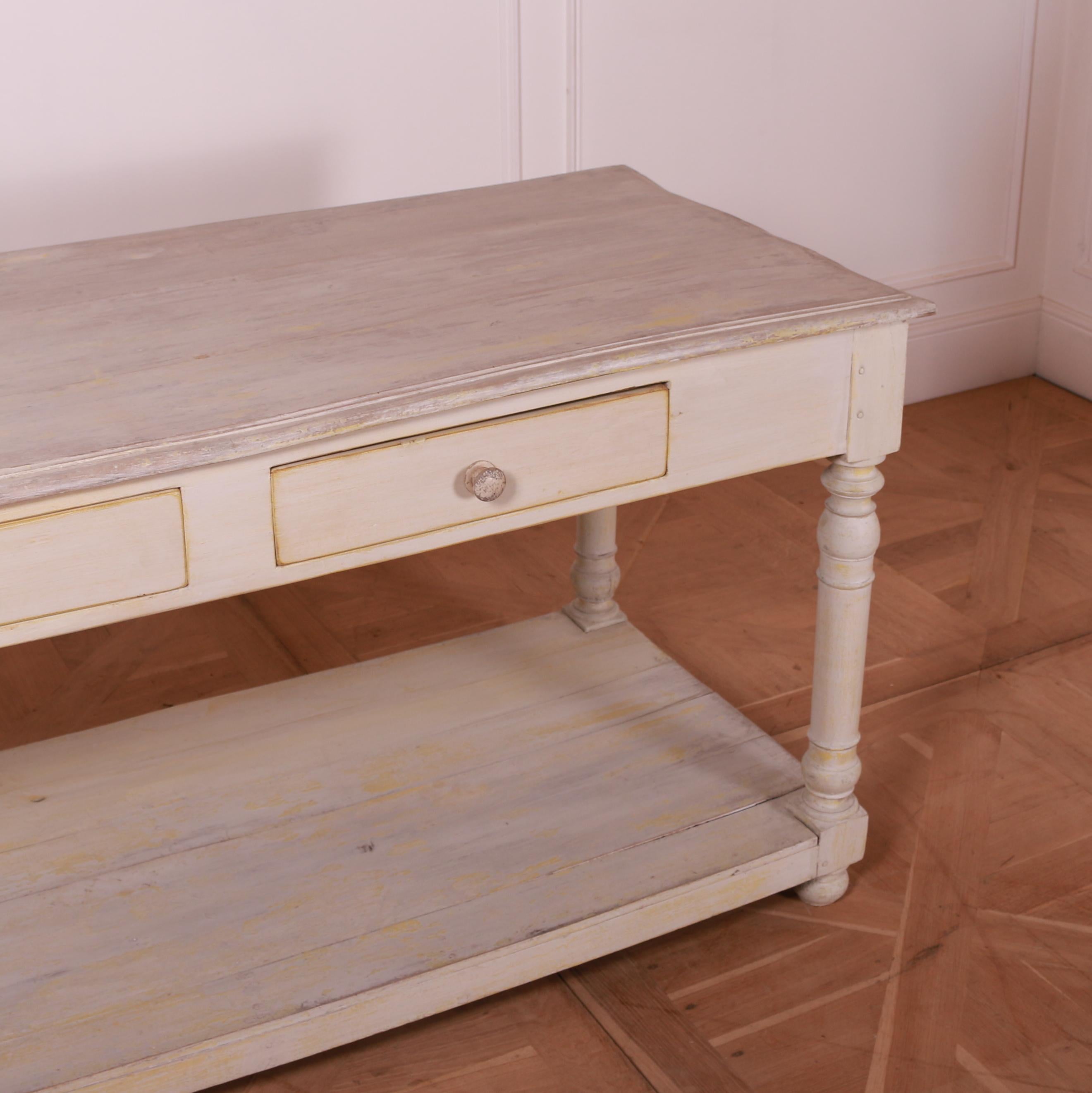 French Painted Oak Drapers Table 2