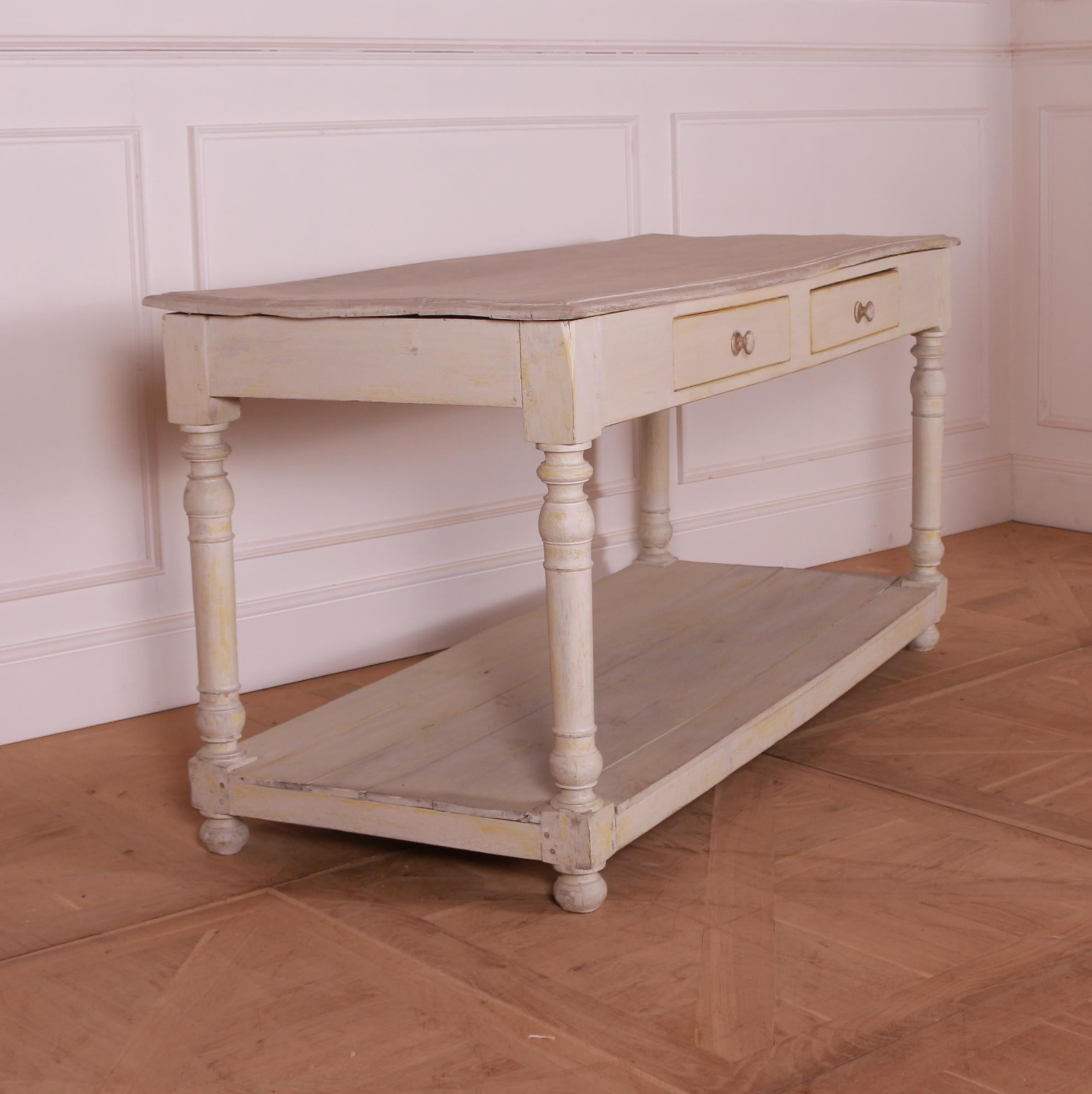 French Painted Oak Drapers Table 3