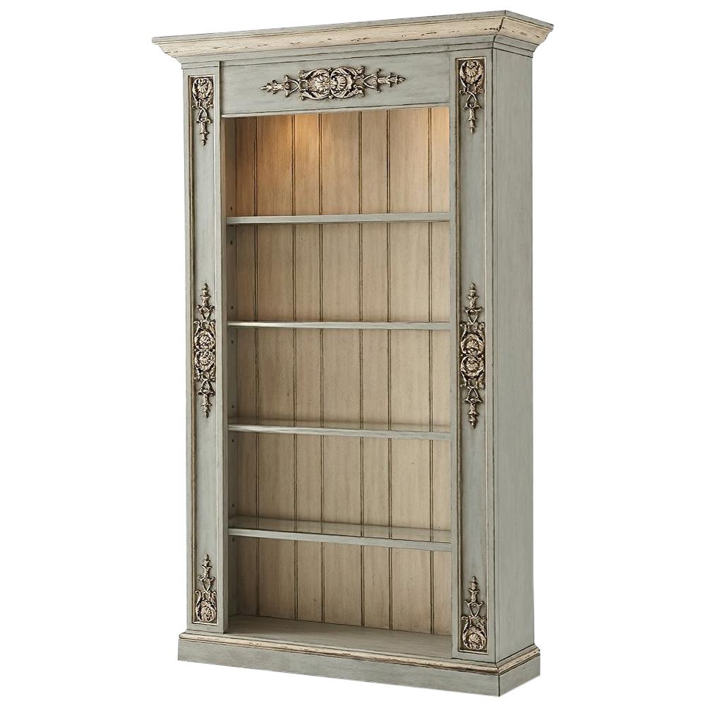 French Painted Open Bookcase For Sale