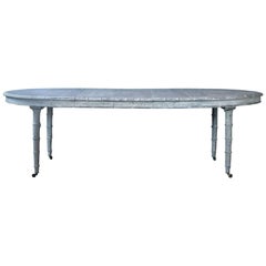 French Painted Oval Dining Table, circa 1900