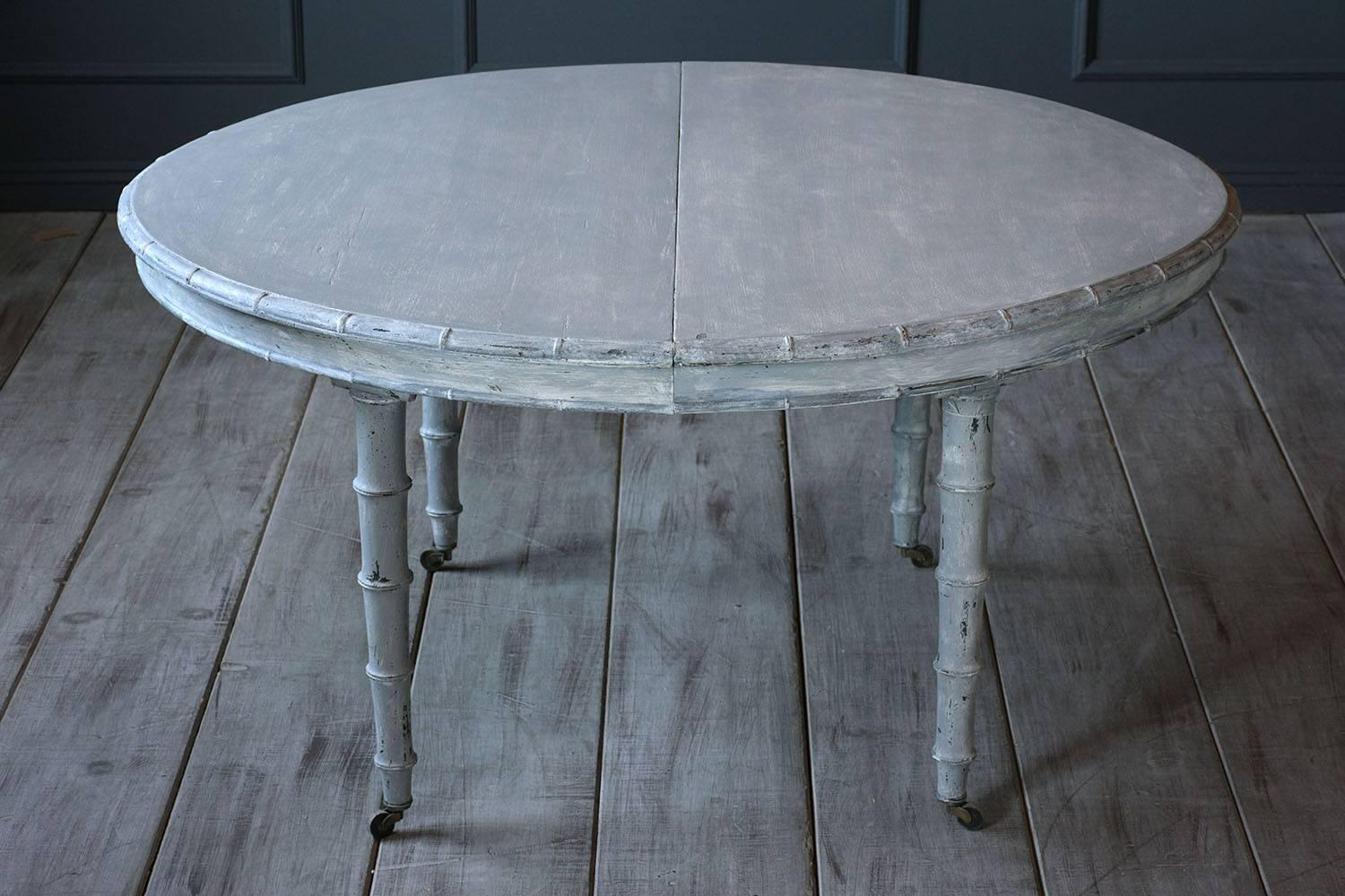 20th Century French Painted Oval Dining Table, circa 1900