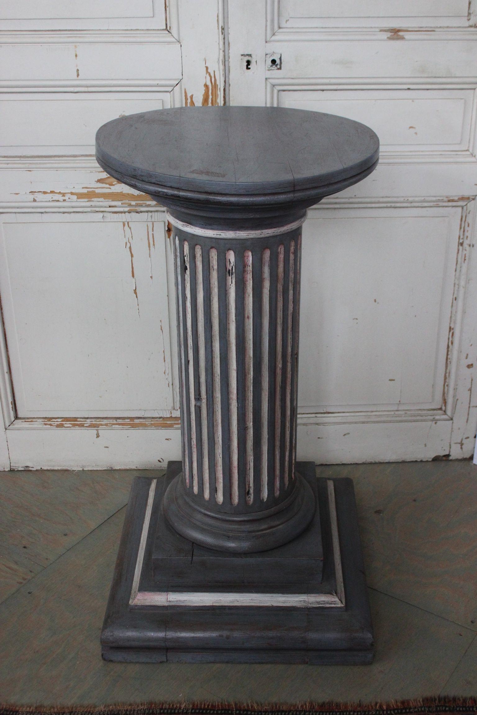 20th Century French Painted Pedestal Column For Sale