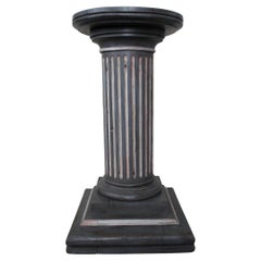 Vintage French Painted Pedestal Column