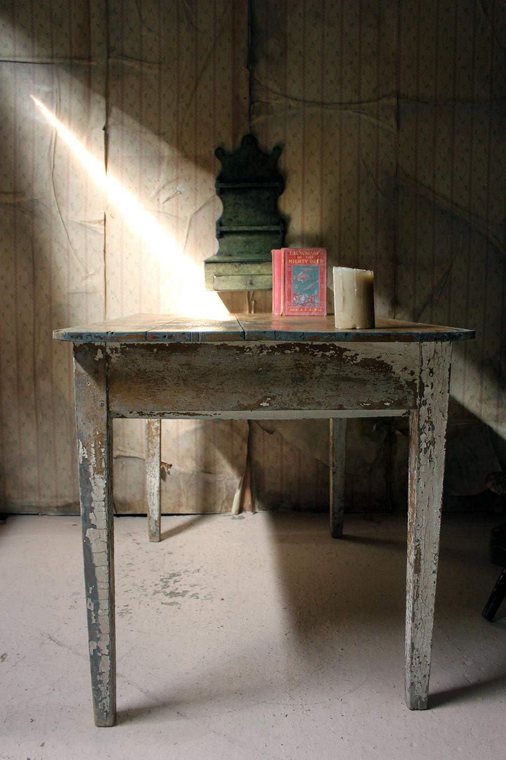 French Painted Pine Side Table, circa 1890 5