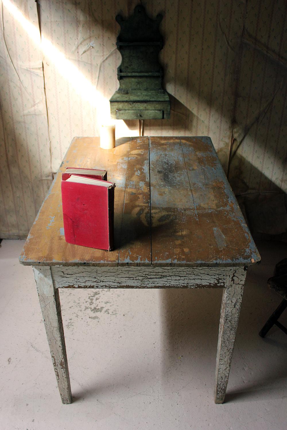 French Painted Pine Side Table, circa 1890 9