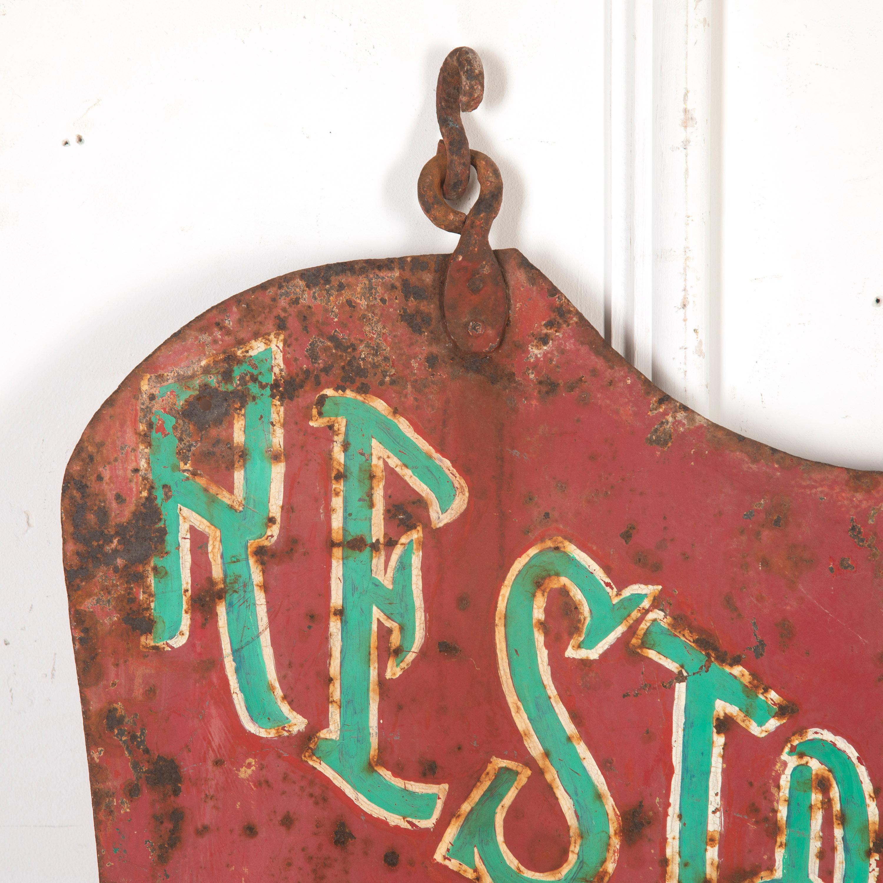 Metal French Painted Restaurant Trade Sign