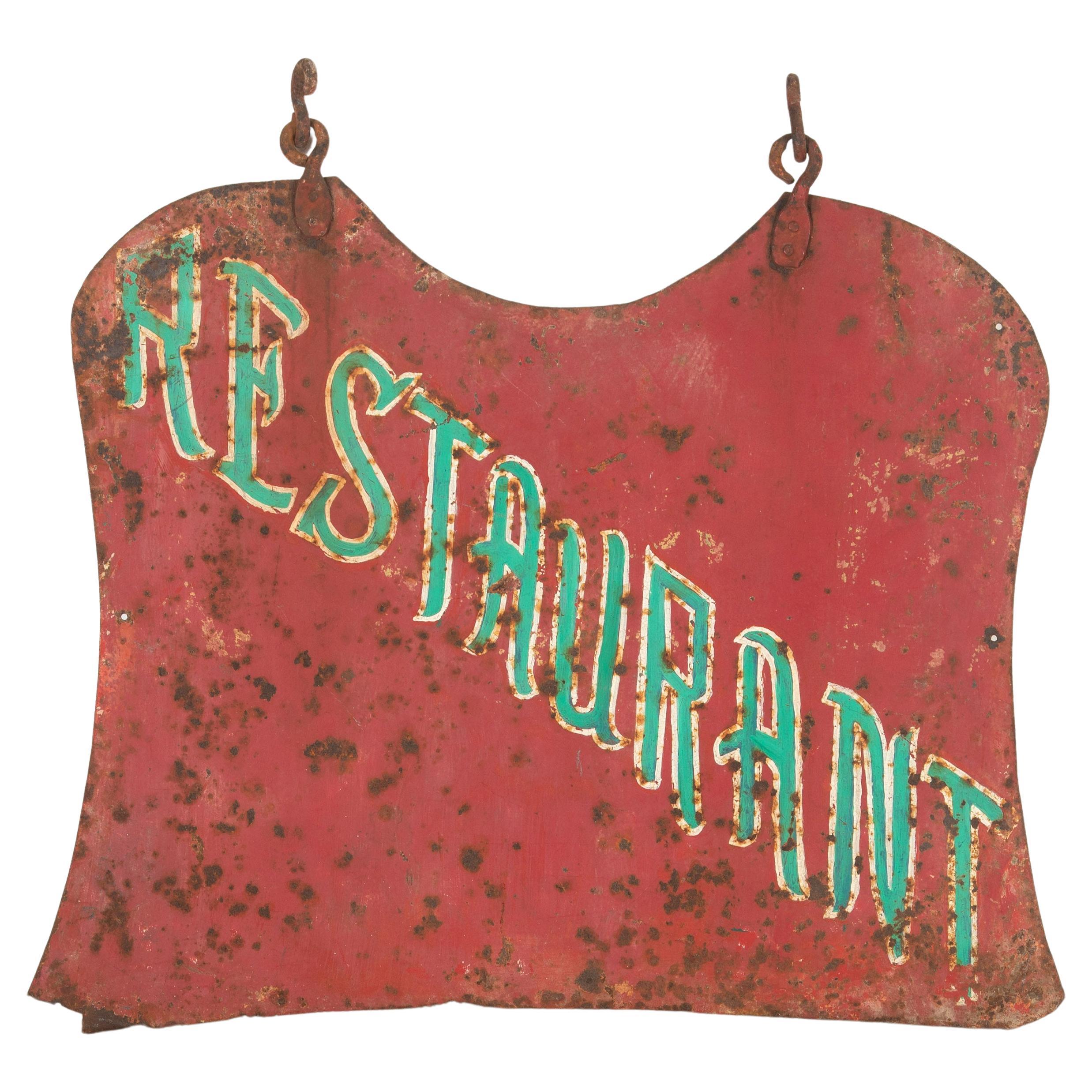 French Painted Restaurant Trade Sign