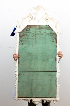 French Painted Rococo Style Mirror