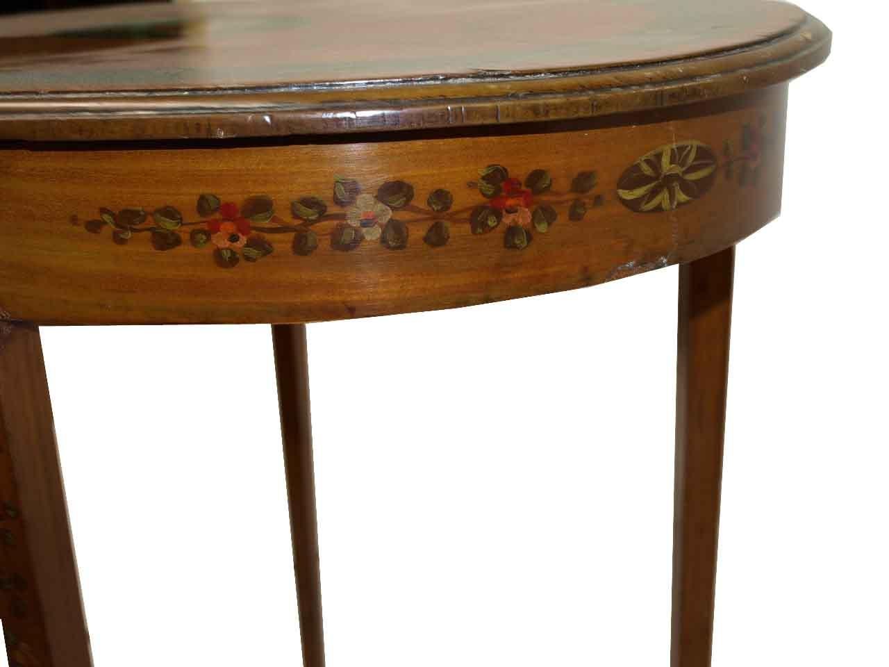 French Painted Satinwood Table For Sale 4