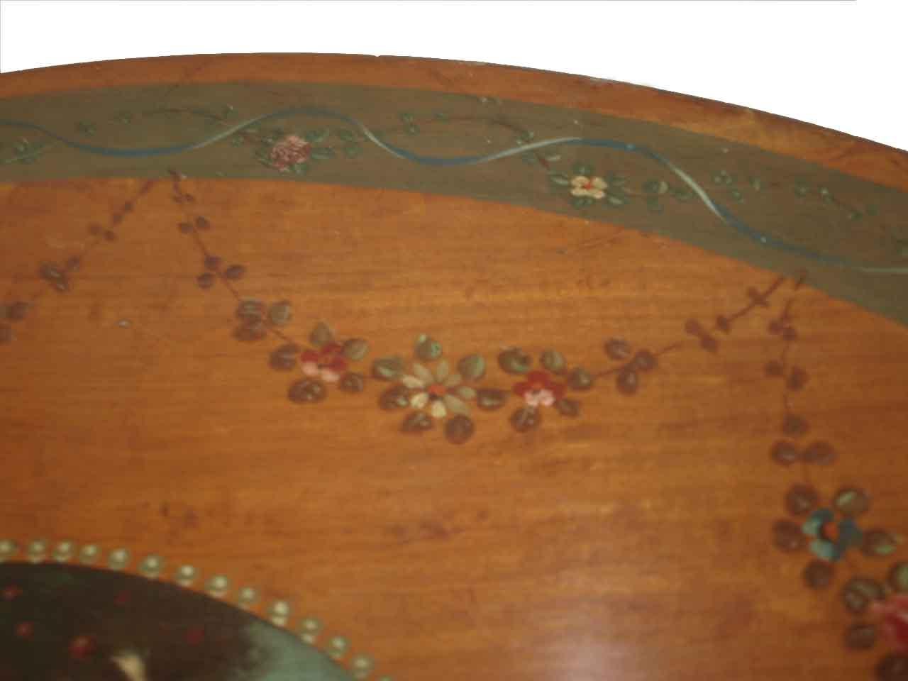 French Painted Satinwood Table For Sale 5