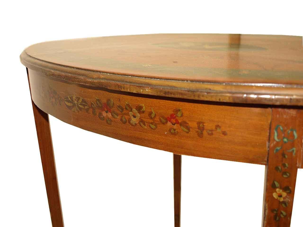 French Painted Satinwood Table For Sale 8