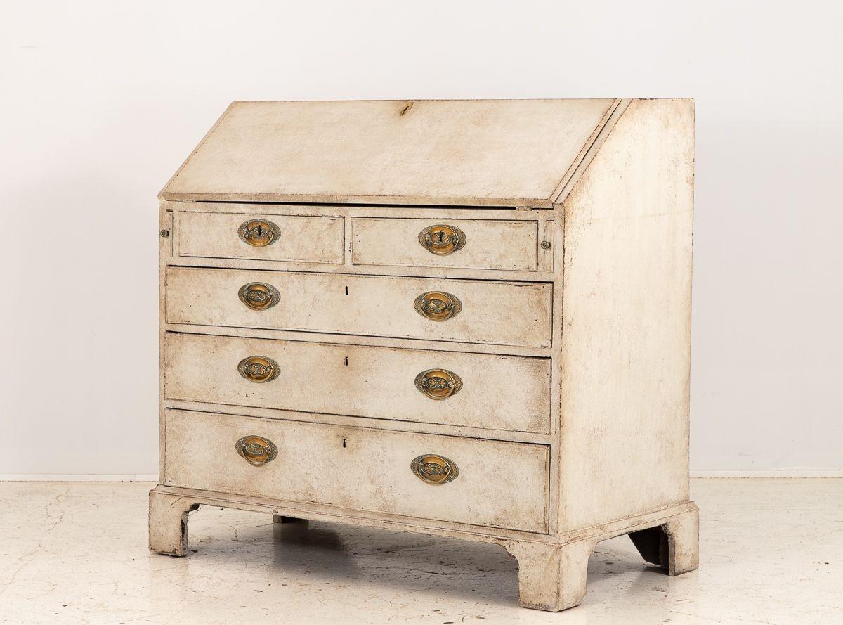 French Provincial French Painted Secretary Desk with Fallfront, Mid 19th century For Sale