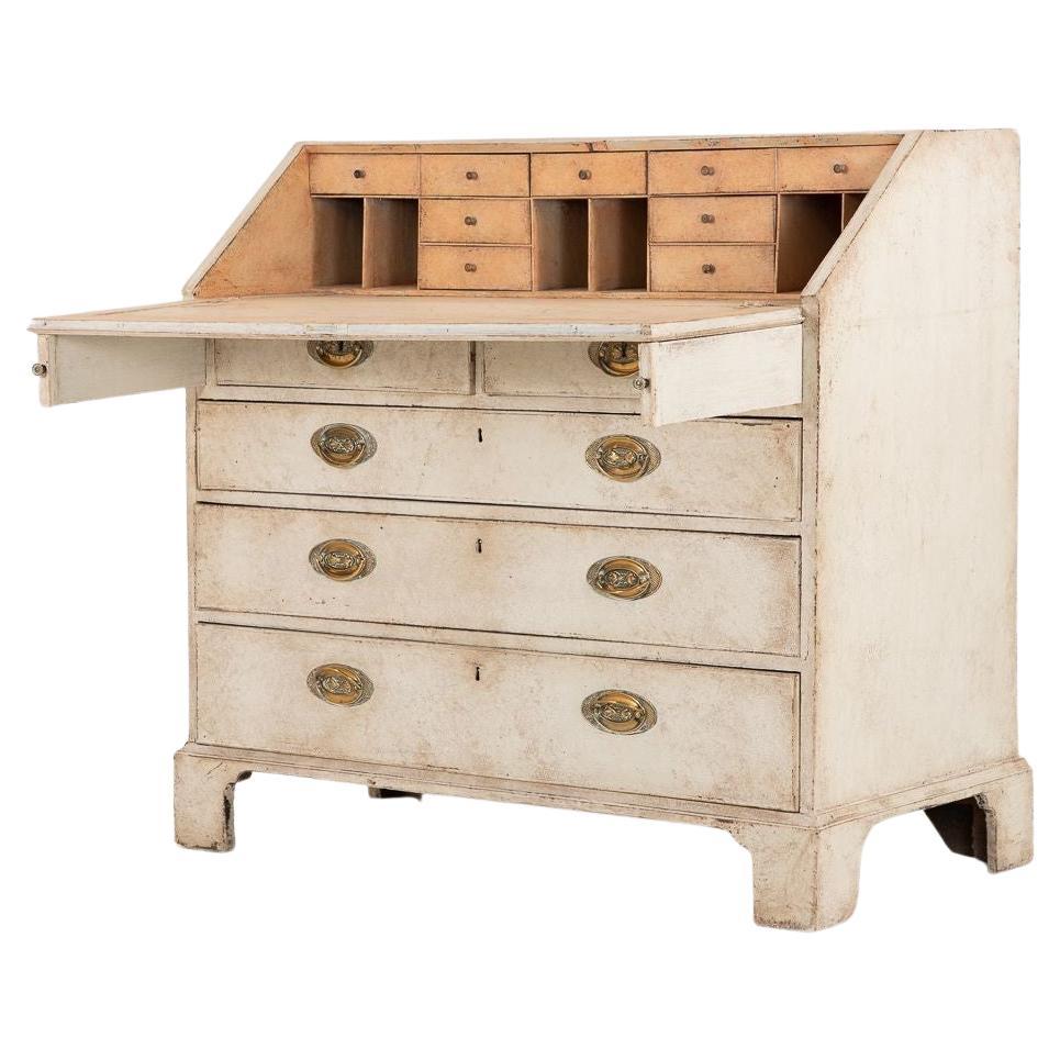 French Painted Secretary Desk with Fallfront, Mid 19th century