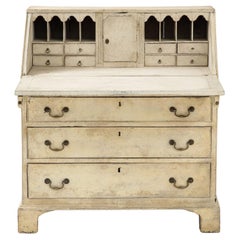 French Painted Secretary Desk with Fallfront, Mid 19th century