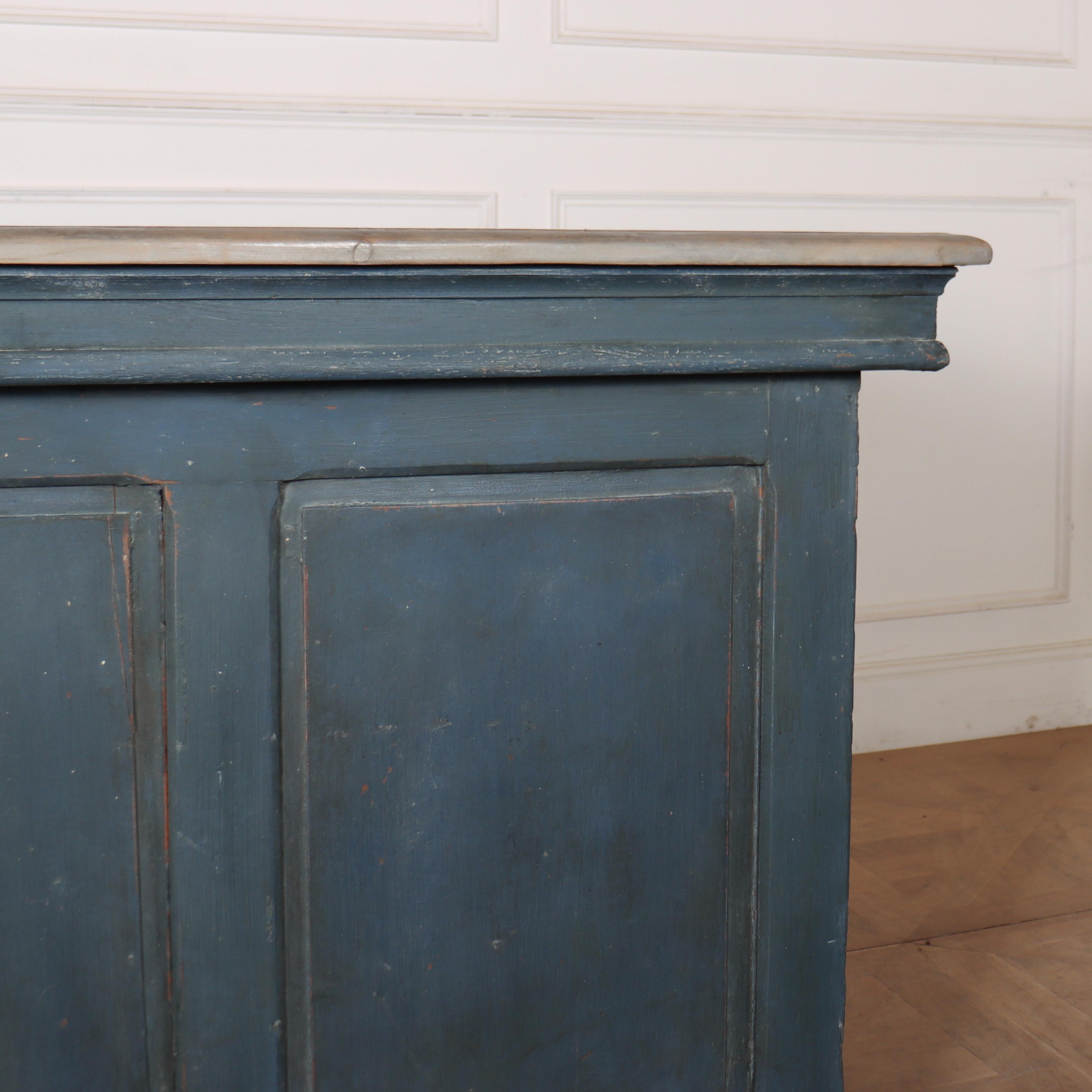 19th Century French Painted Shop Counter For Sale
