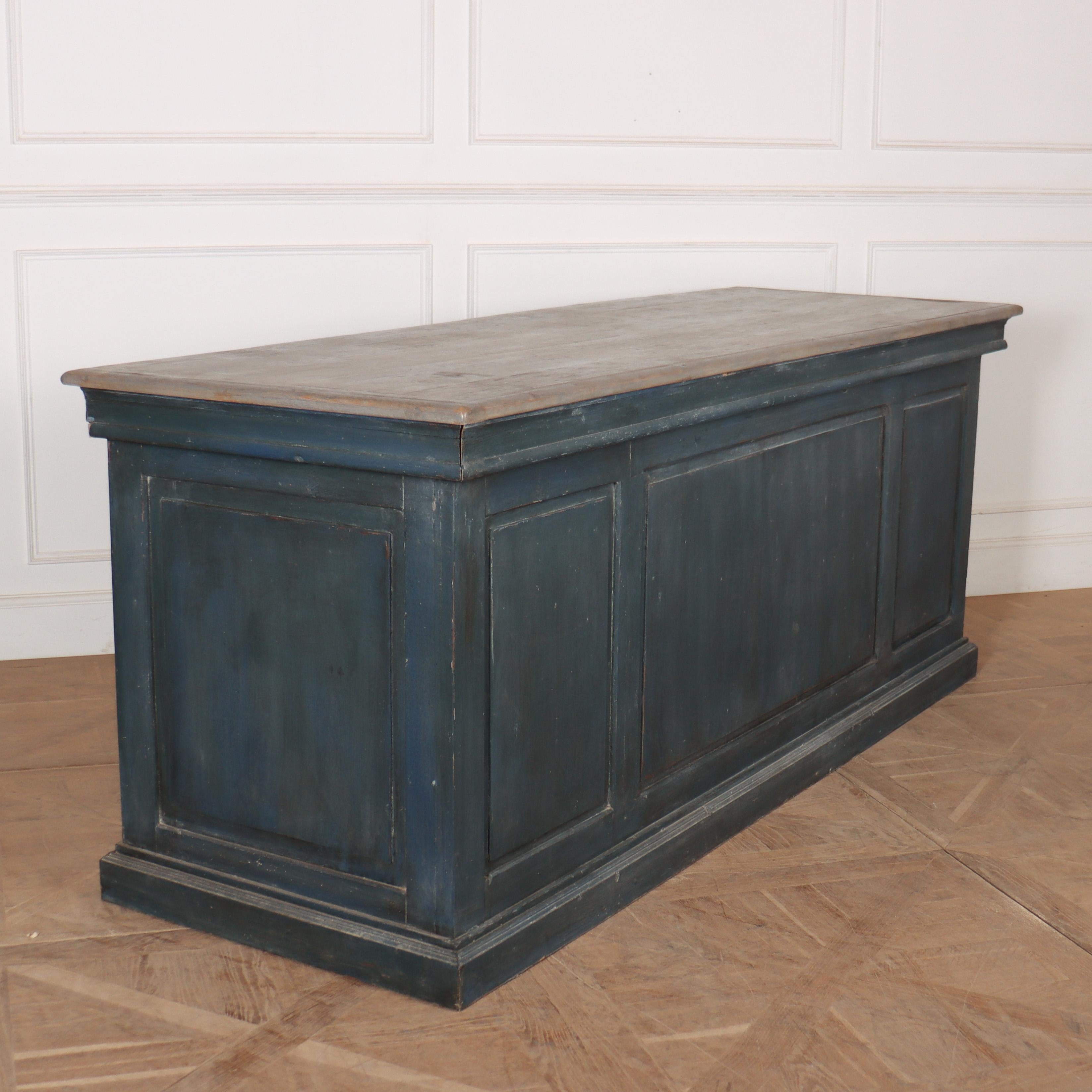 Pine French Painted Shop Counter For Sale