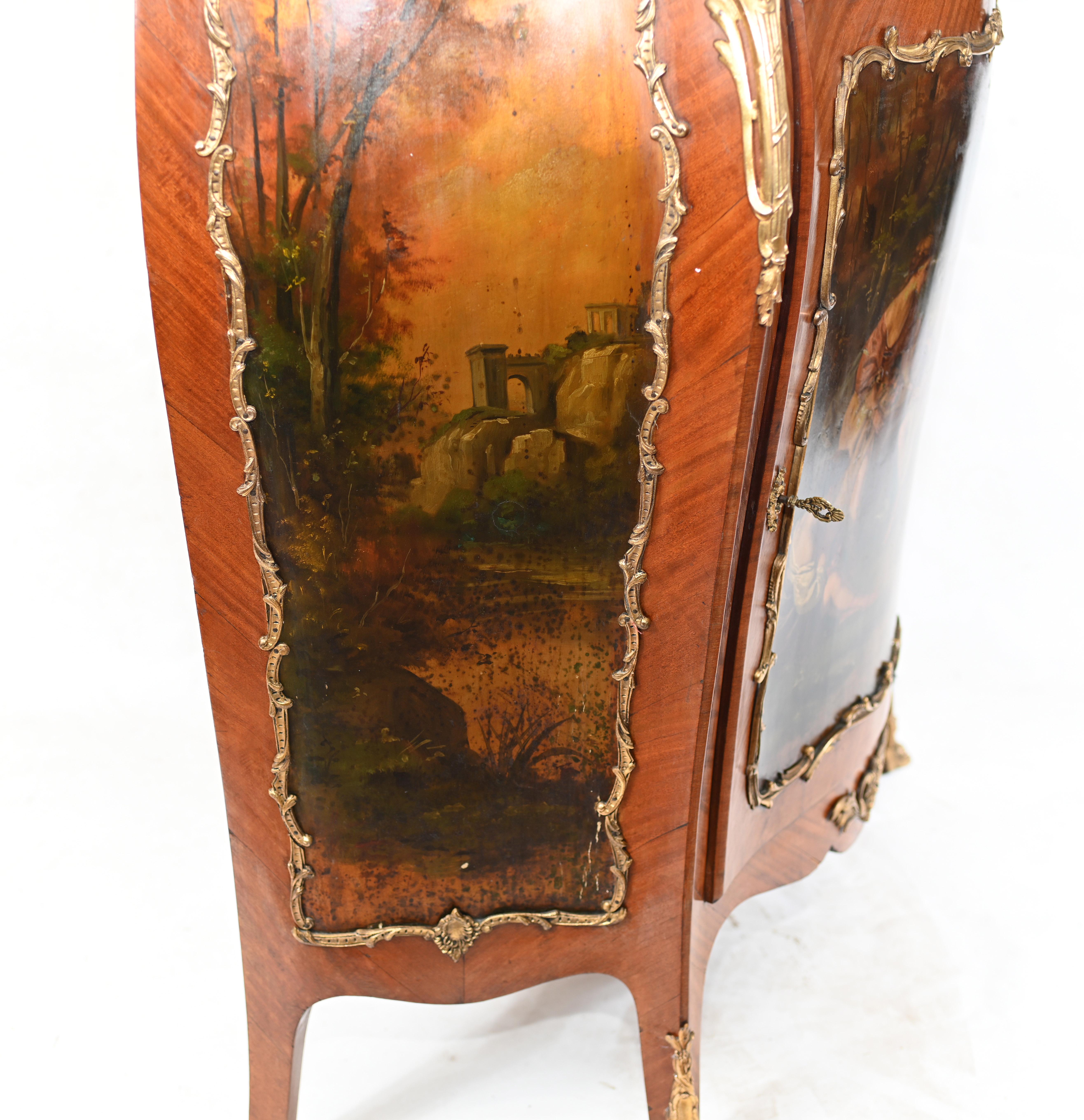 French Painted Side Cabinet Vernis Martin, 1890 6