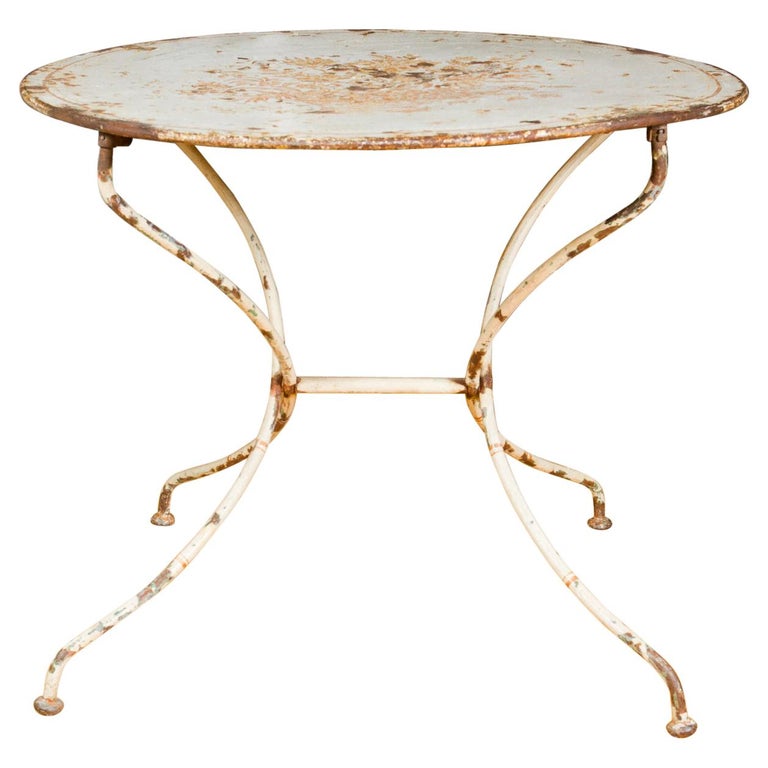 outdoor Tole Garden at Painted French Table | 1stDibs table painted For Sale