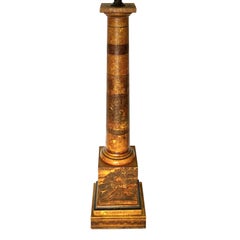 French Painted Tole Lamp