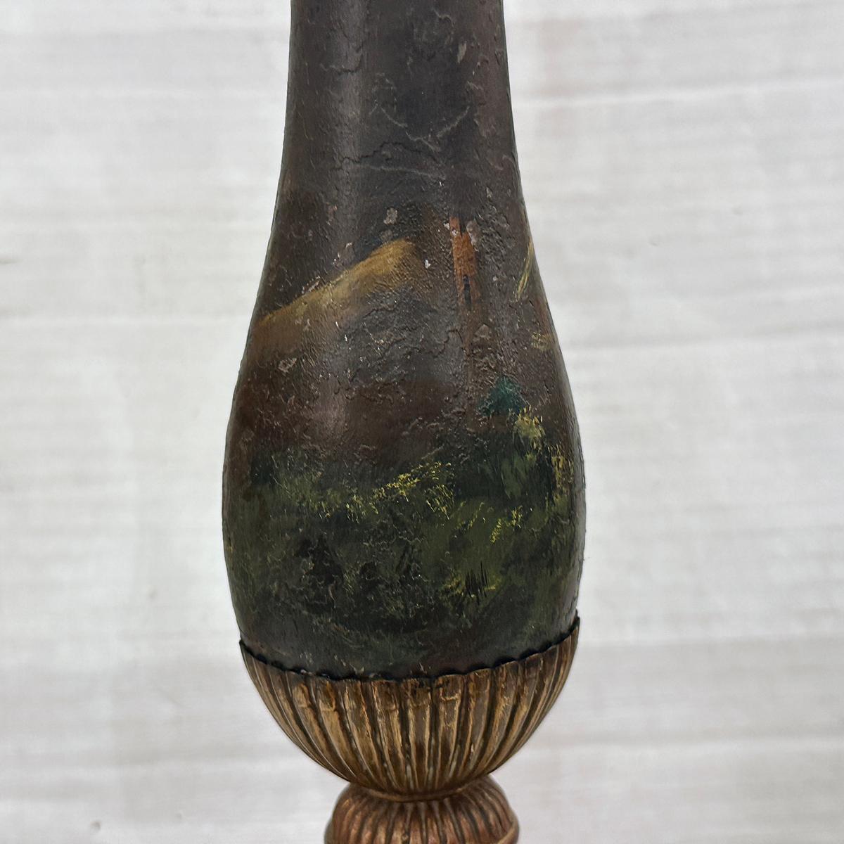 Lámpara de tole pintada a la francesa en Bueno estado para la venta en New York, NY