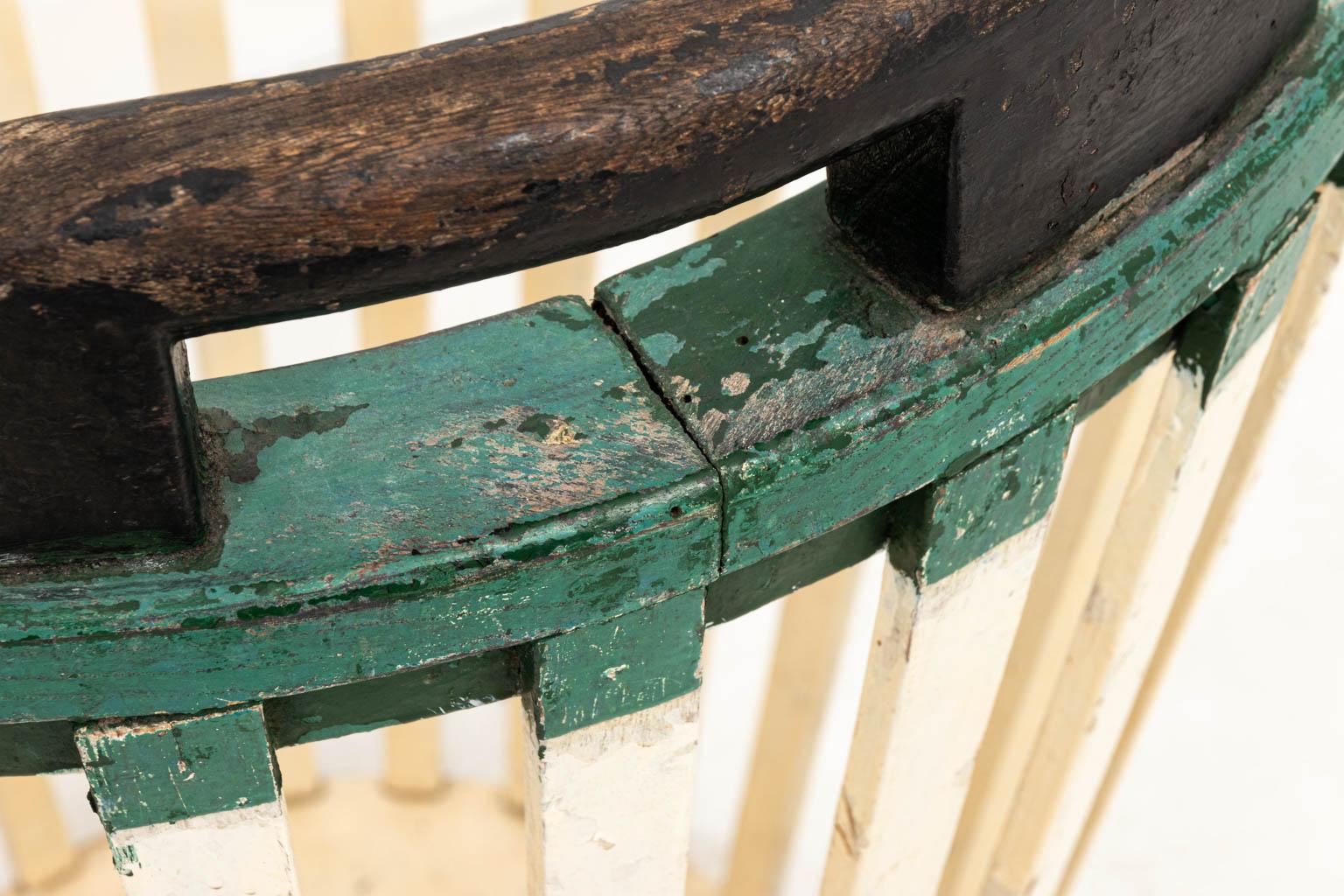 Wood French Painted Utility Basket