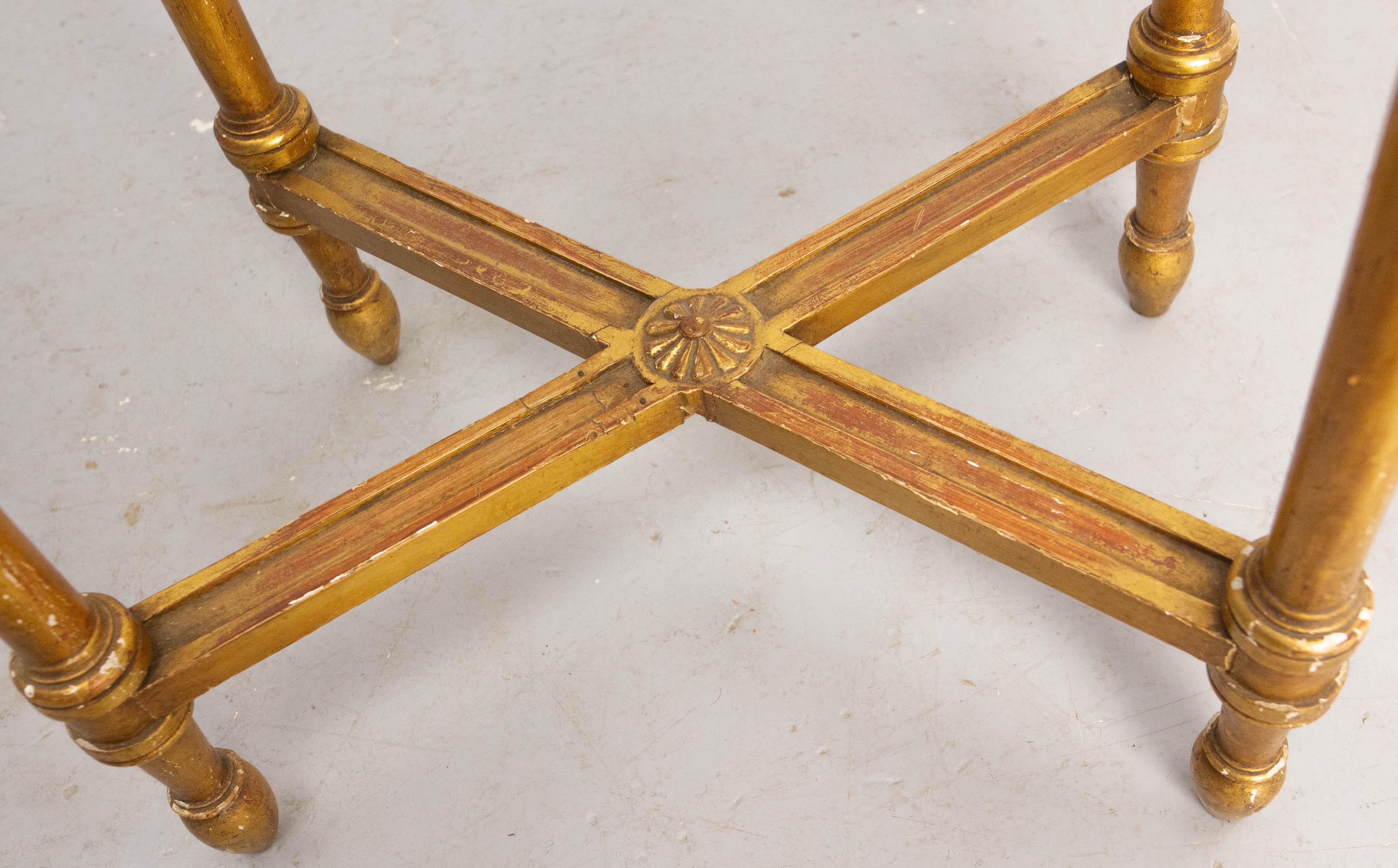 Sellette en bois peint et marbre de style Louis XVI circa 1960 en vente 5