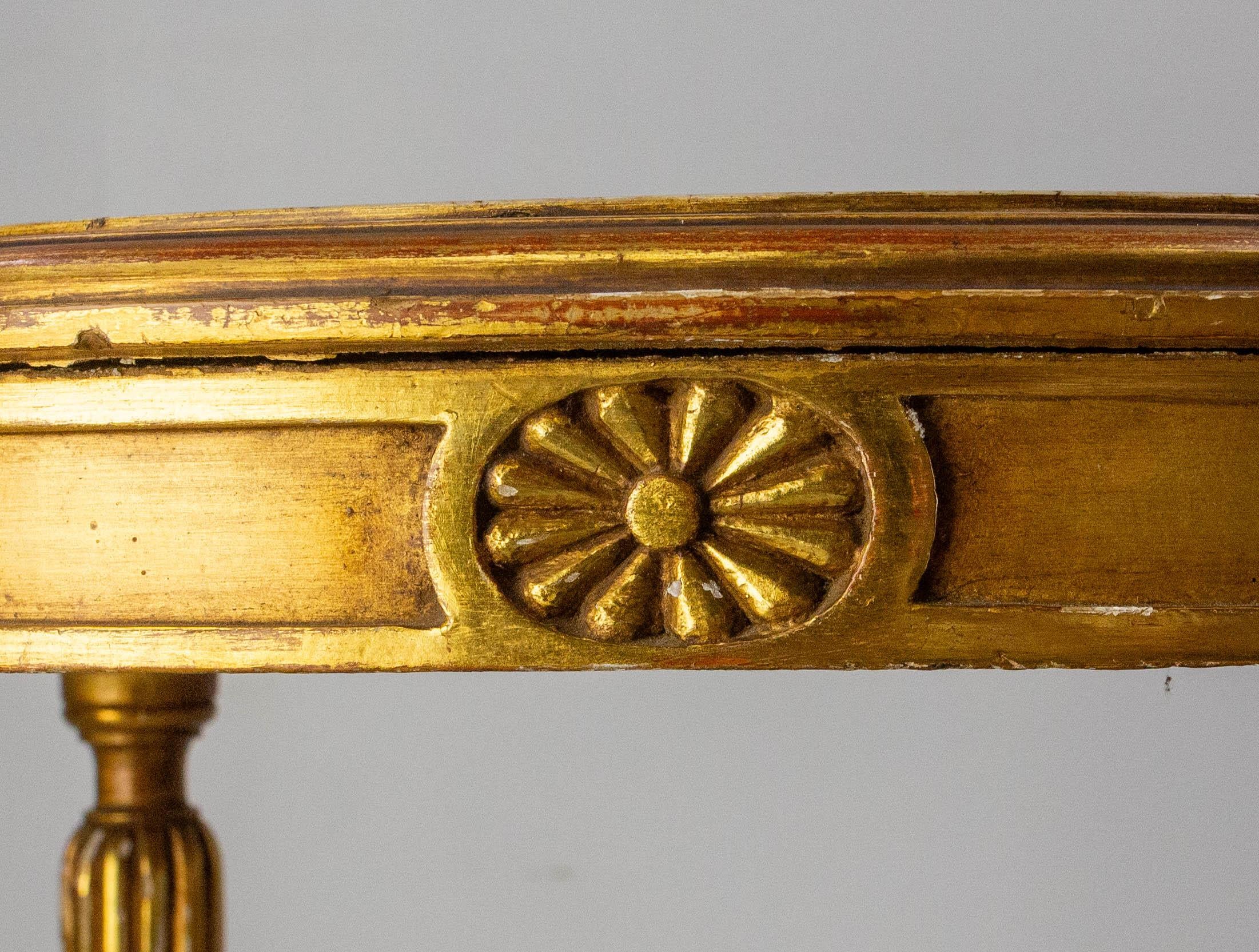 Sellette en bois peint et marbre de style Louis XVI circa 1960 en vente 6