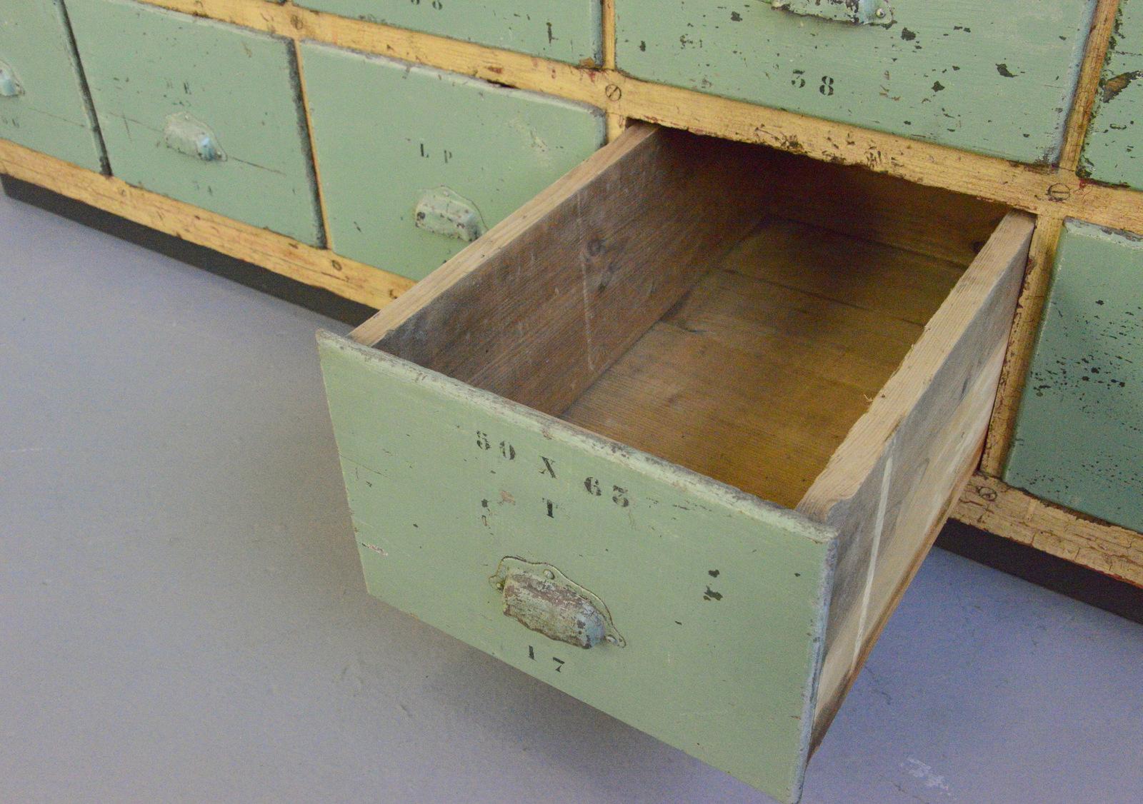 French Painted Workshop Drawers, Circa 1930s 3