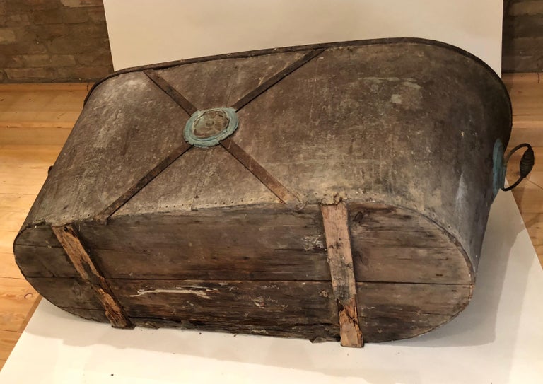 French Painted Zinc Bathtub from 1800 For Sale at 1stDibs