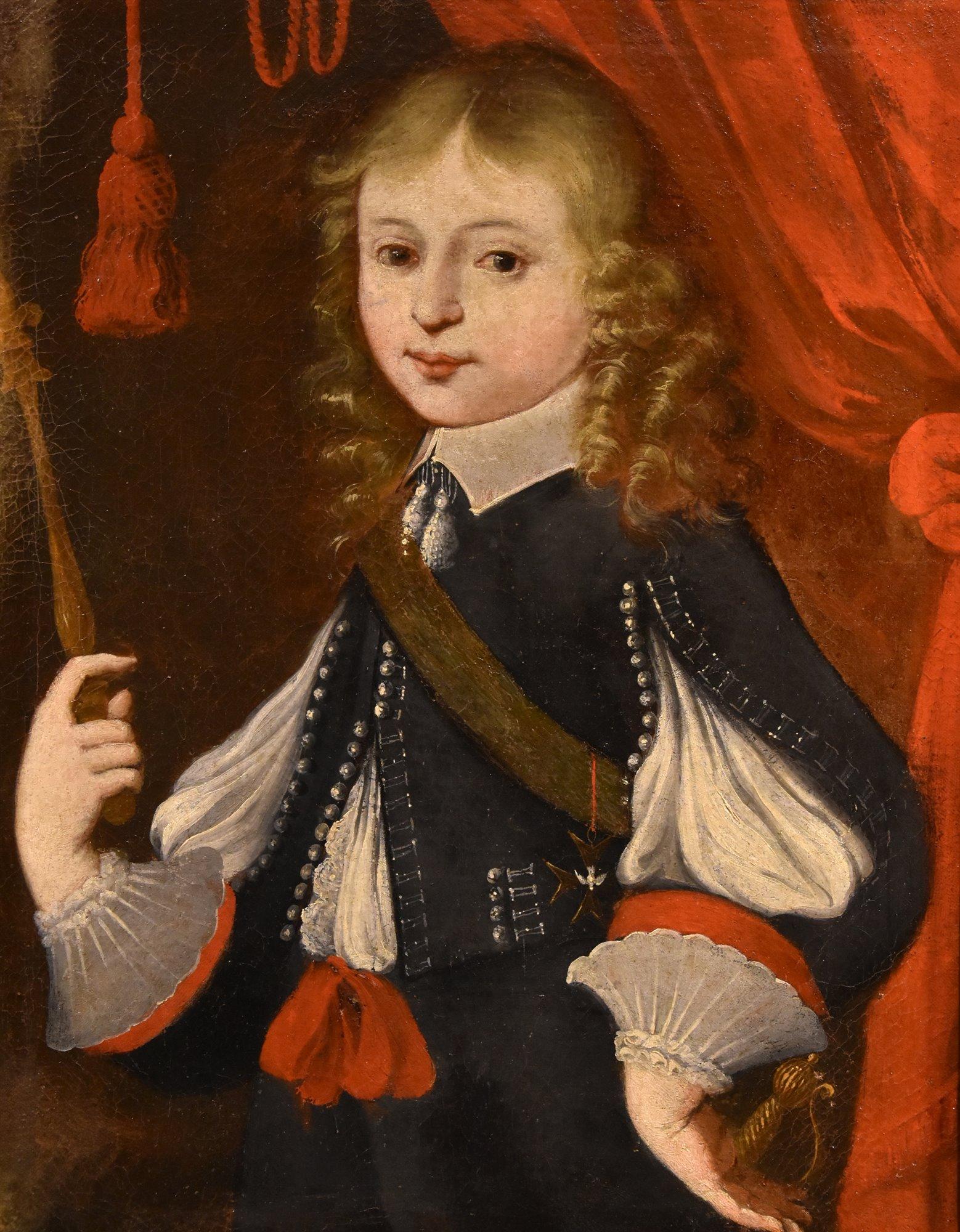 Portrait Louis XIV Enfant Roi 17/18ème Siècle Peinture Huile sur toile Ecole française en vente 5