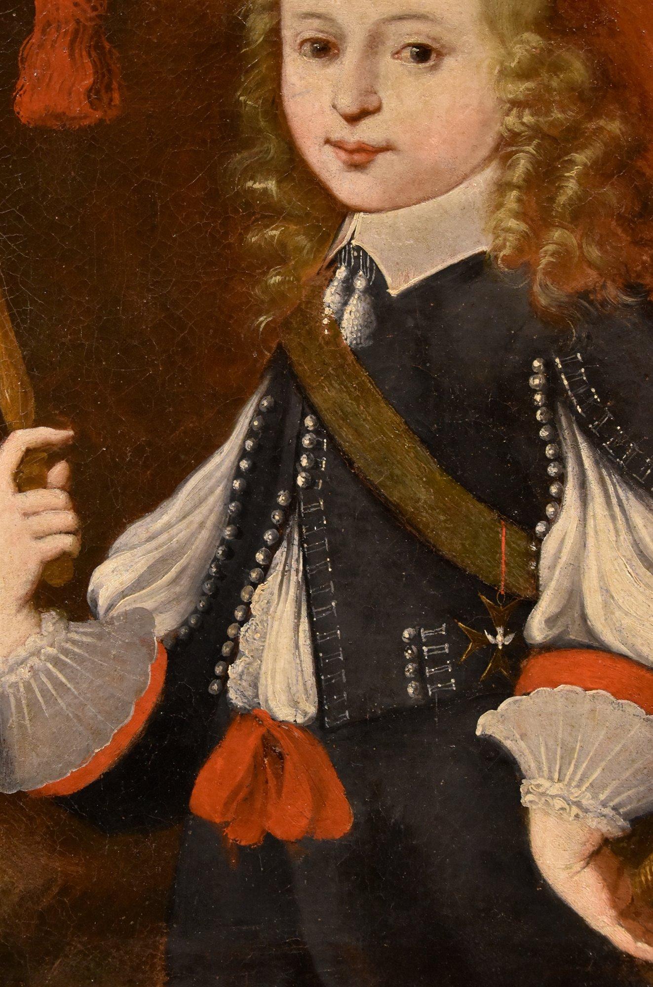 Portrait Louis XIV Enfant Roi 17/18ème Siècle Peinture Huile sur toile Ecole française en vente 6