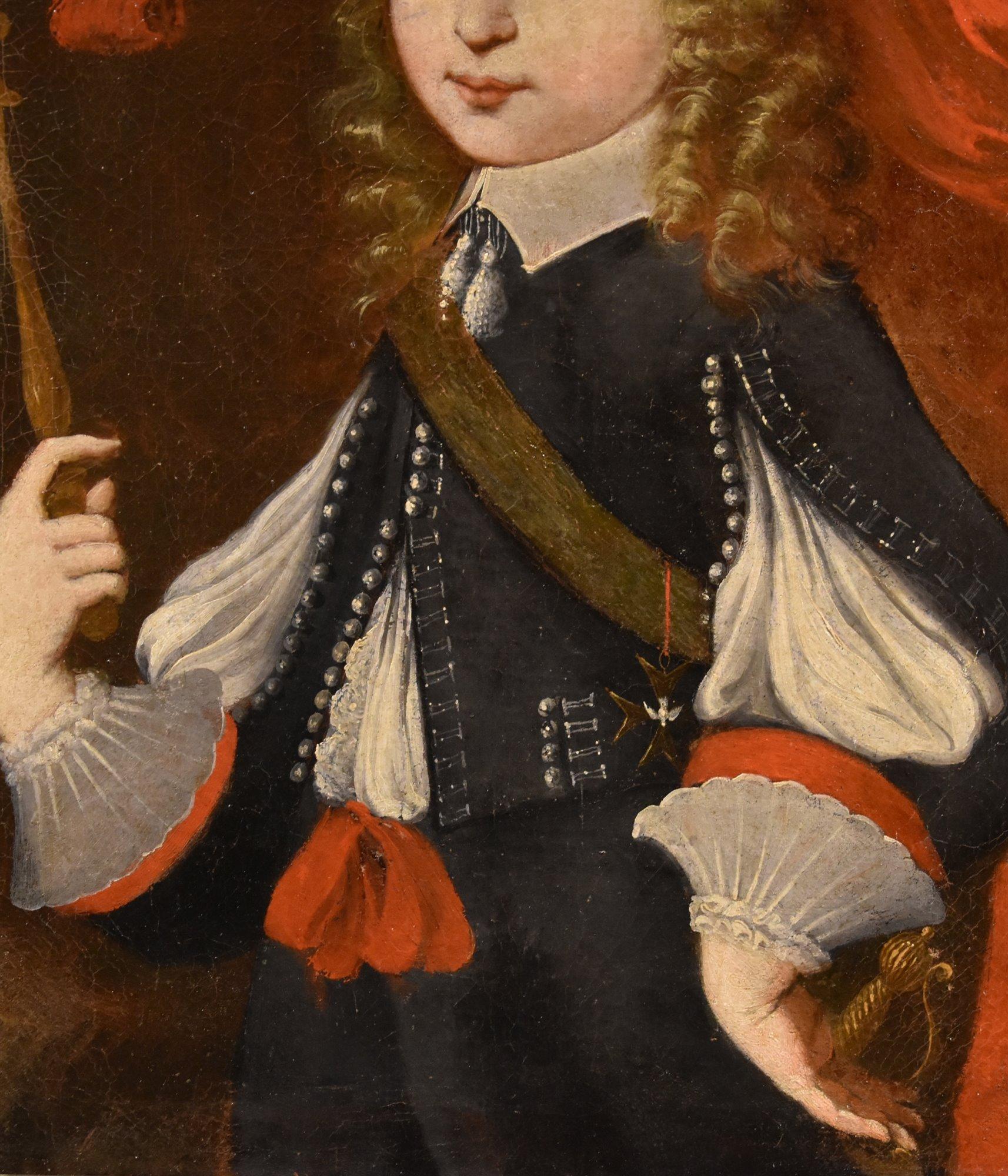 Portrait de Louis XIV enfant (Saint-Germain-en-Laye, 1638 - Versailles, 1715)

Peintre français actif entre le 17e et le 18e siècle  

Huile sur toile  64 x 49 cm. Dans le cadre 79,5 x 64,5  

L'analyse de ce portrait, et en particulier le style