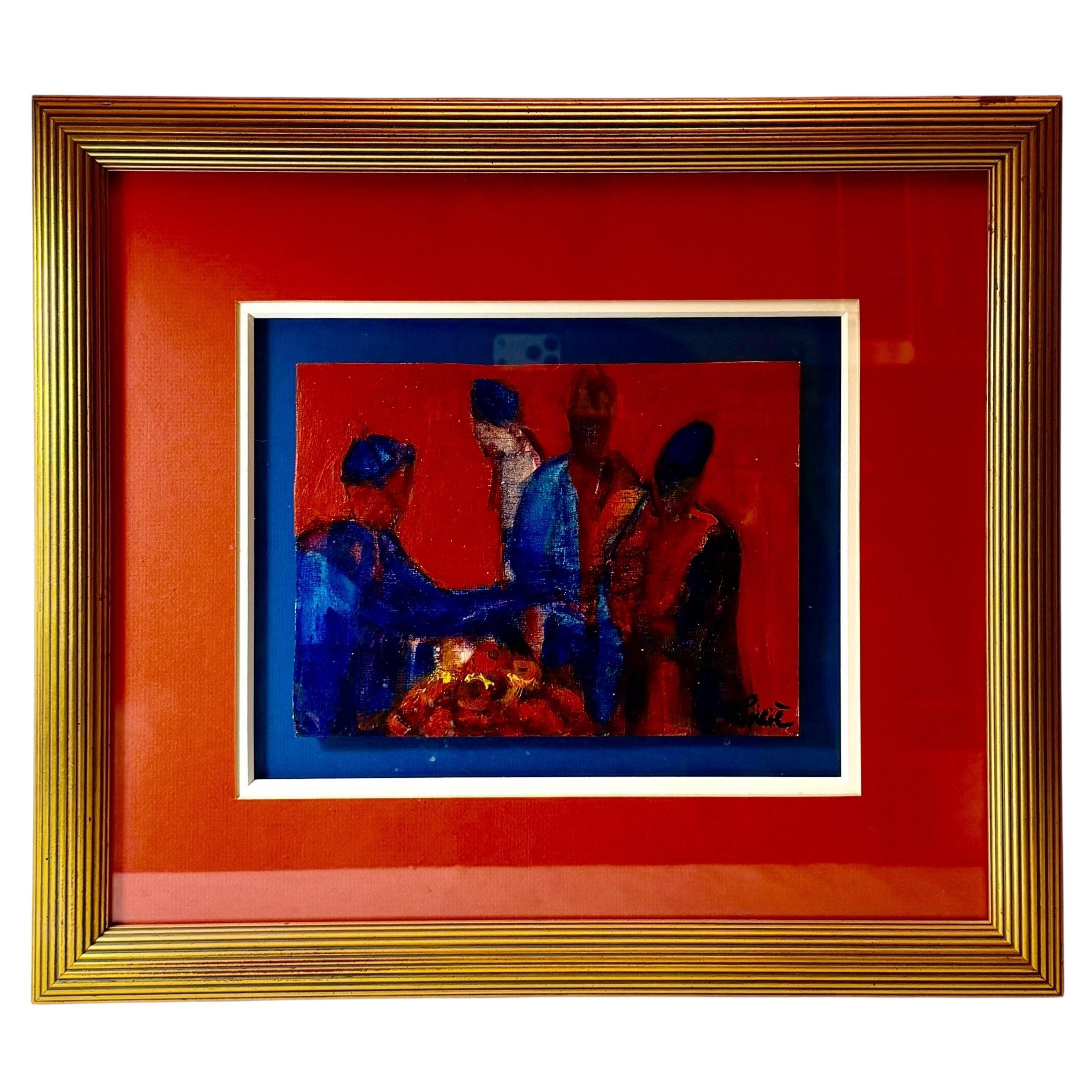 Französisches Gemälde, das C. Poirie zugeschrieben wird im Angebot