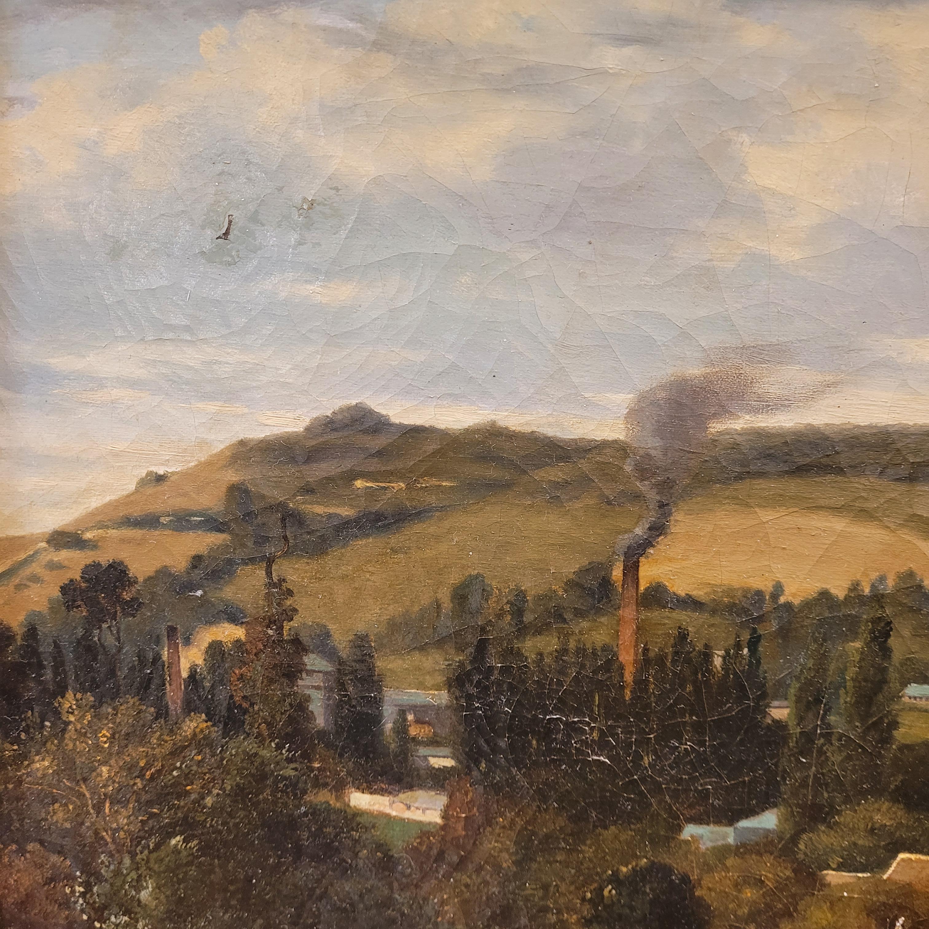 French Painting “Landscape of Asnières-sur-Seine” Narcisse Berchère 5