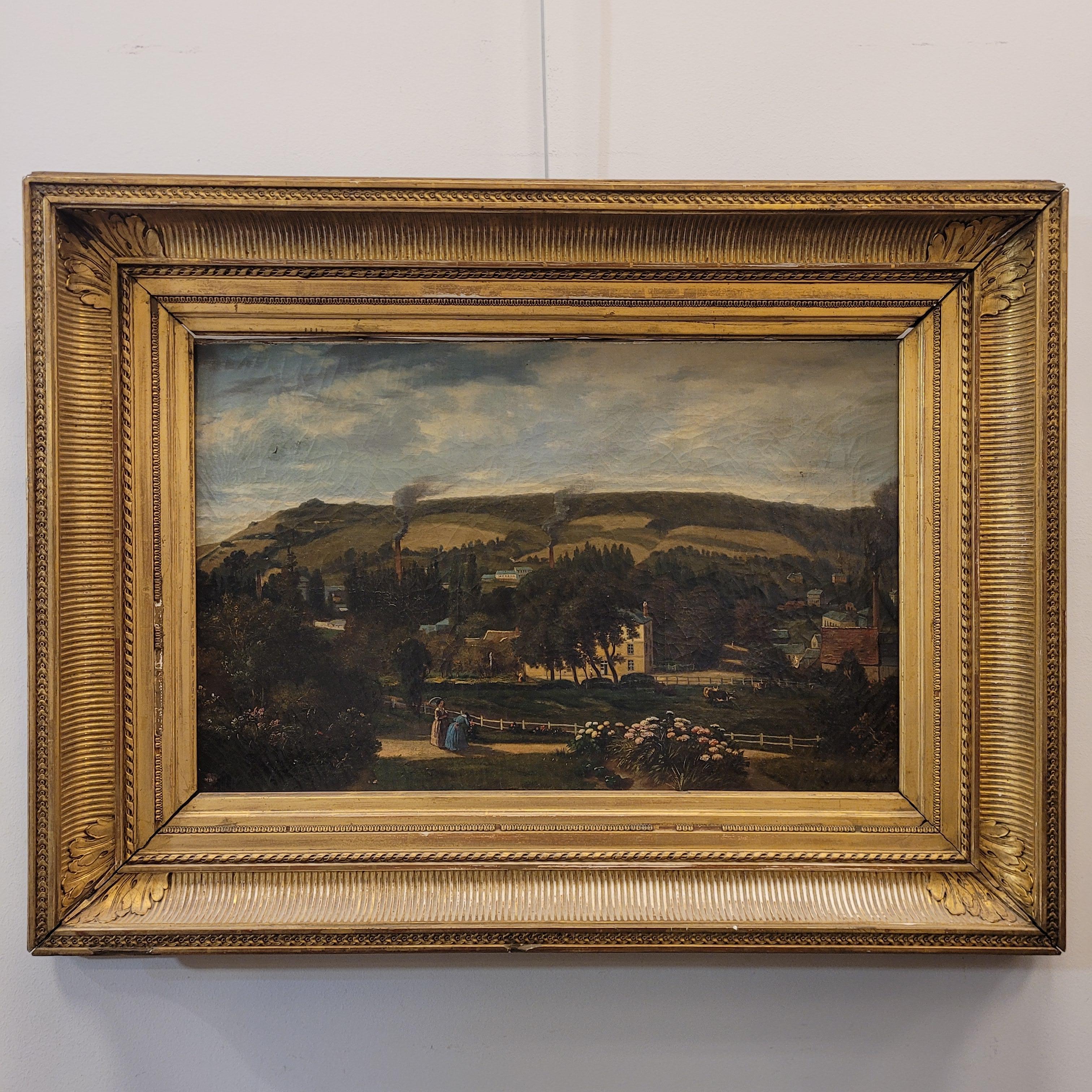French Painting “Landscape of Asnières-sur-Seine” Narcisse Berchère 11