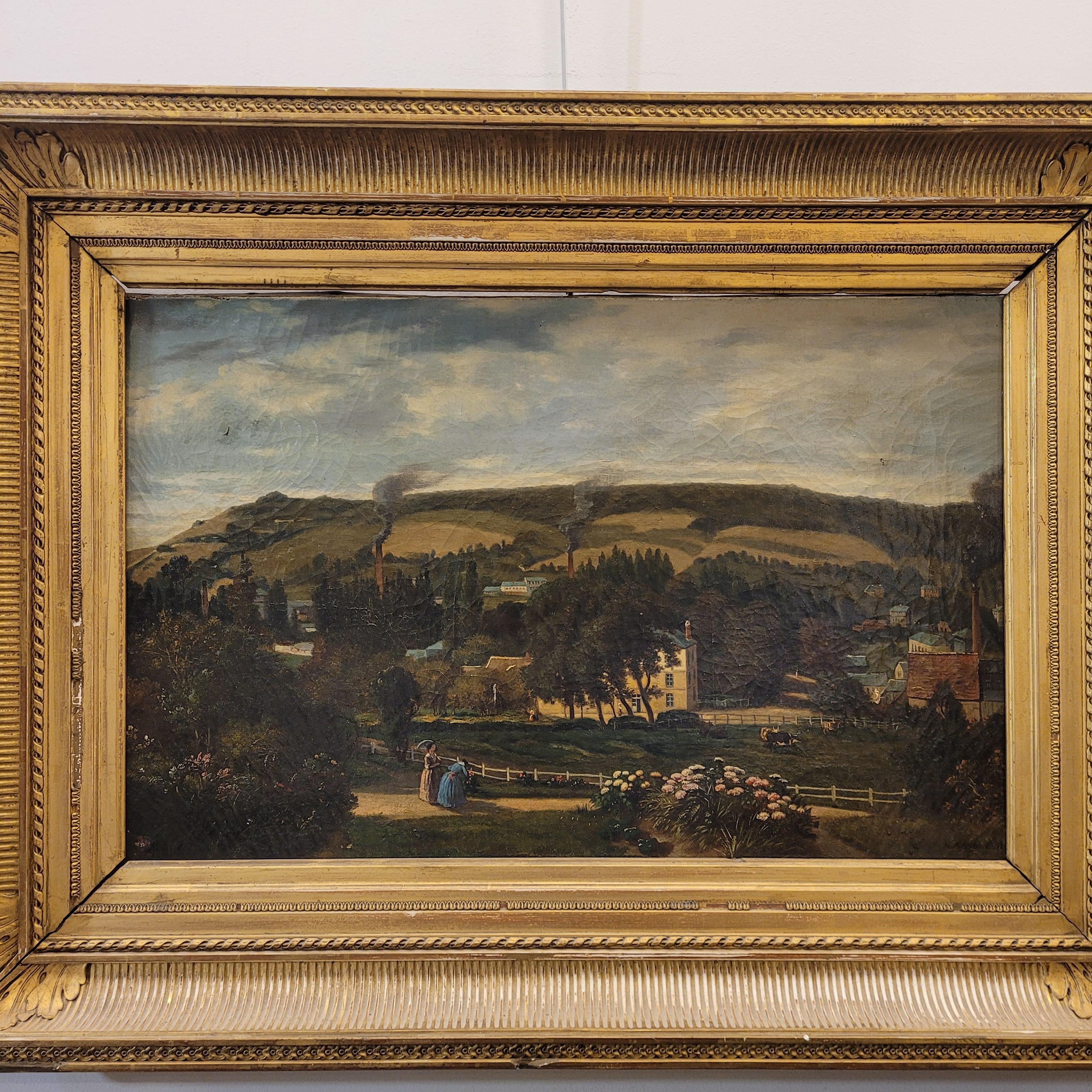 French Painting “Landscape of Asnières-sur-Seine” Narcisse Berchère 12