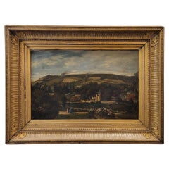 Peinture française Paysage d'Asnières-sur-Seine Narcisse Berchère