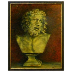 French Painting of a Classical Bust by Durand Louis
