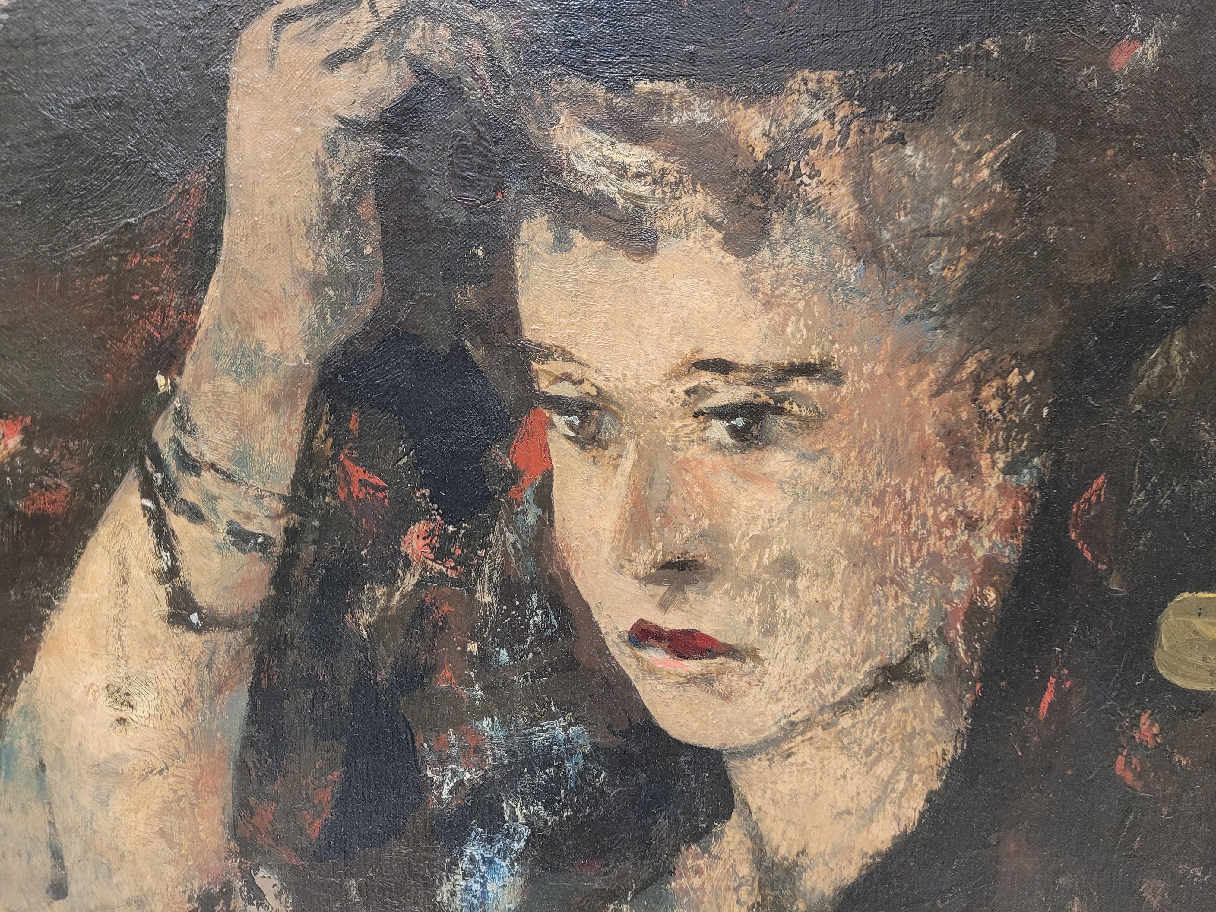 French Painting woman portrait, Rouland Oudot , Japonisme 6
