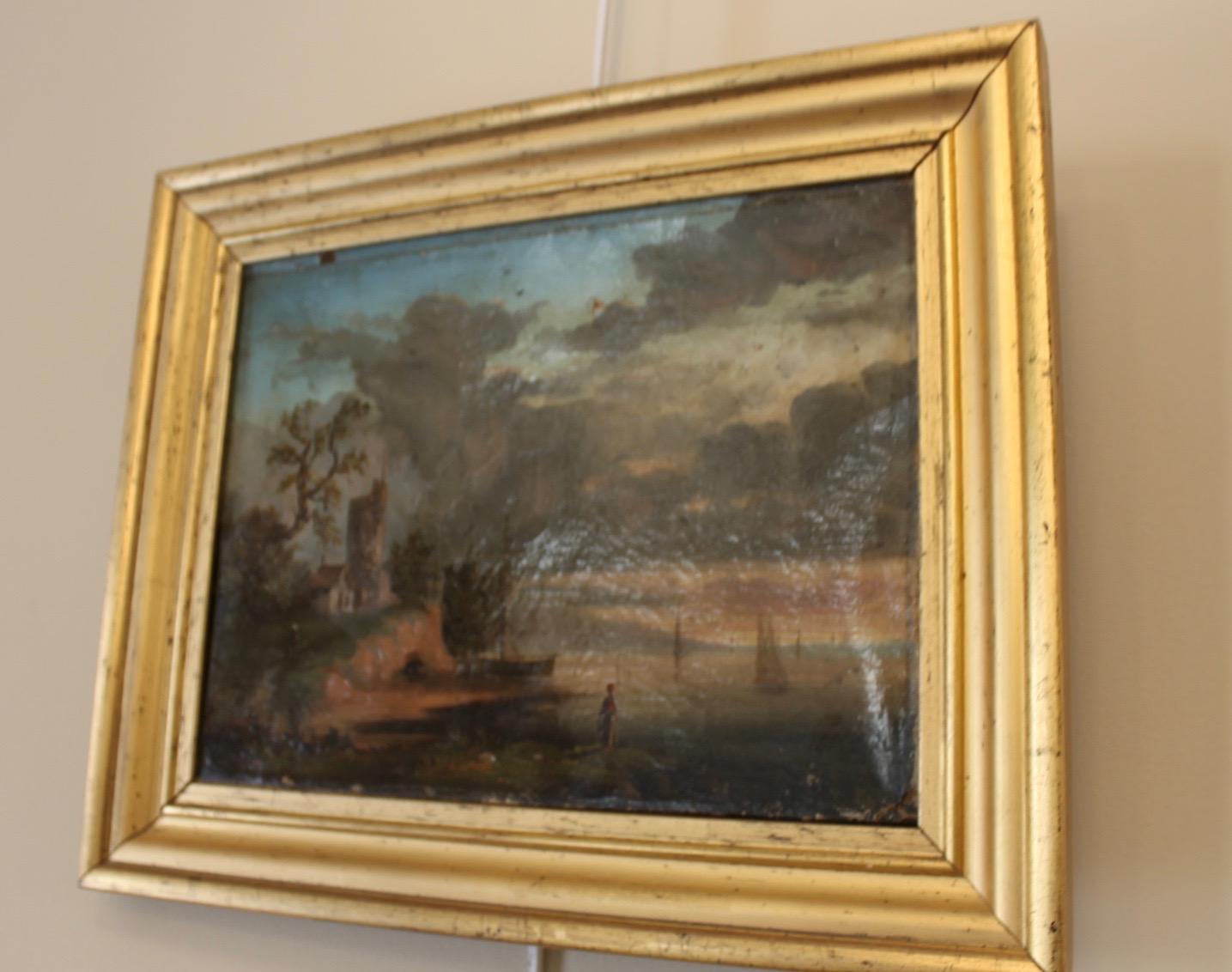 Beaux Arts French Painting XIX, Port For Sale