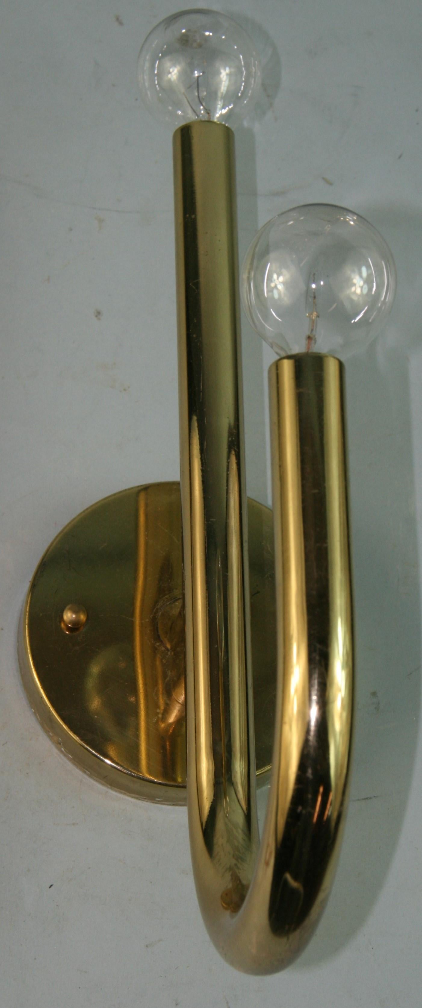 French Pair Large  J Two Light sconces (2 pair available)  For Sale 1