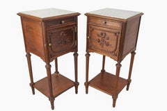 French Pair Nightstands Side Cabinets Bedside Tables Louis XVI St, c. 1900