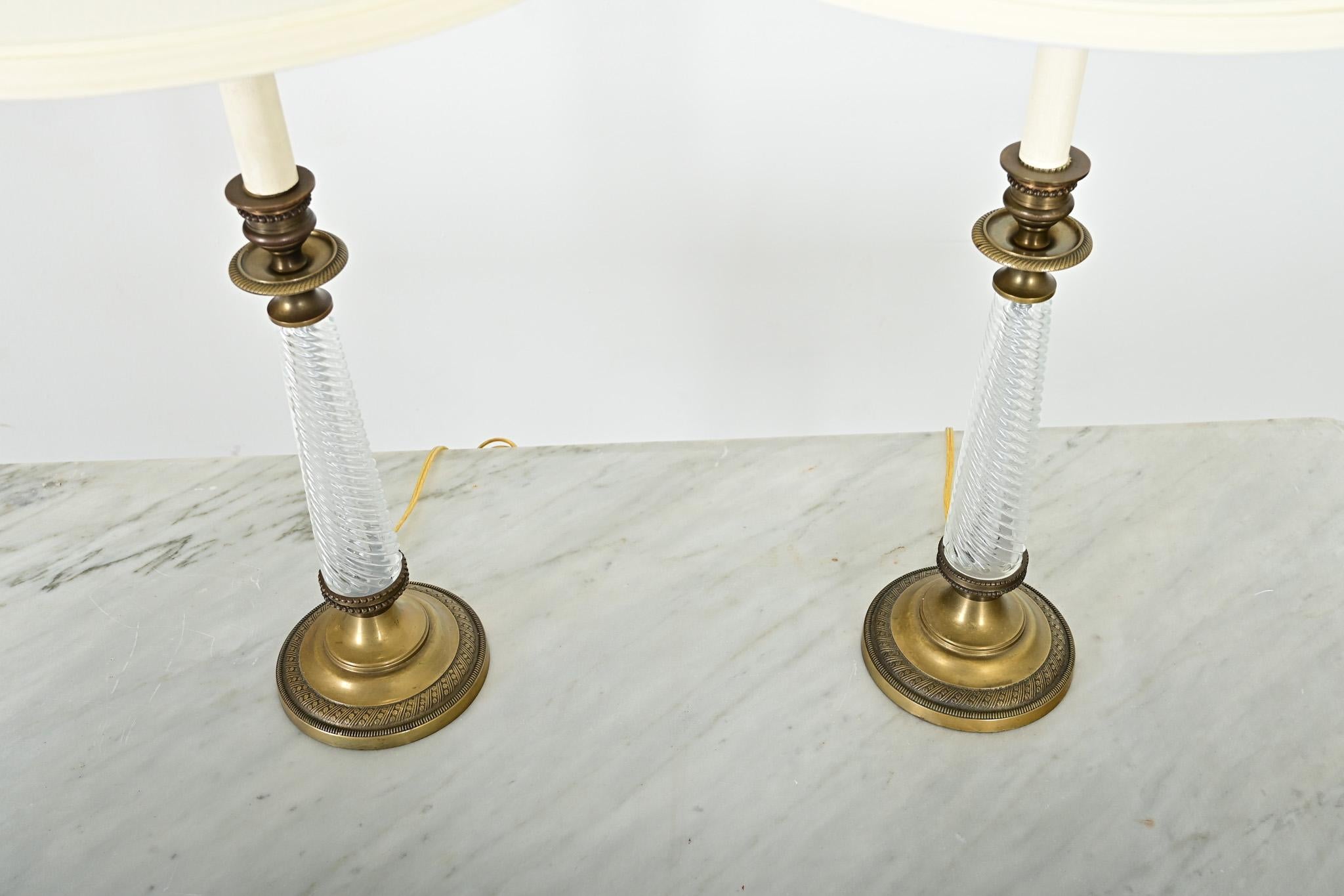 Pareja de candelabros imperio franceses del siglo XIX en venta 1