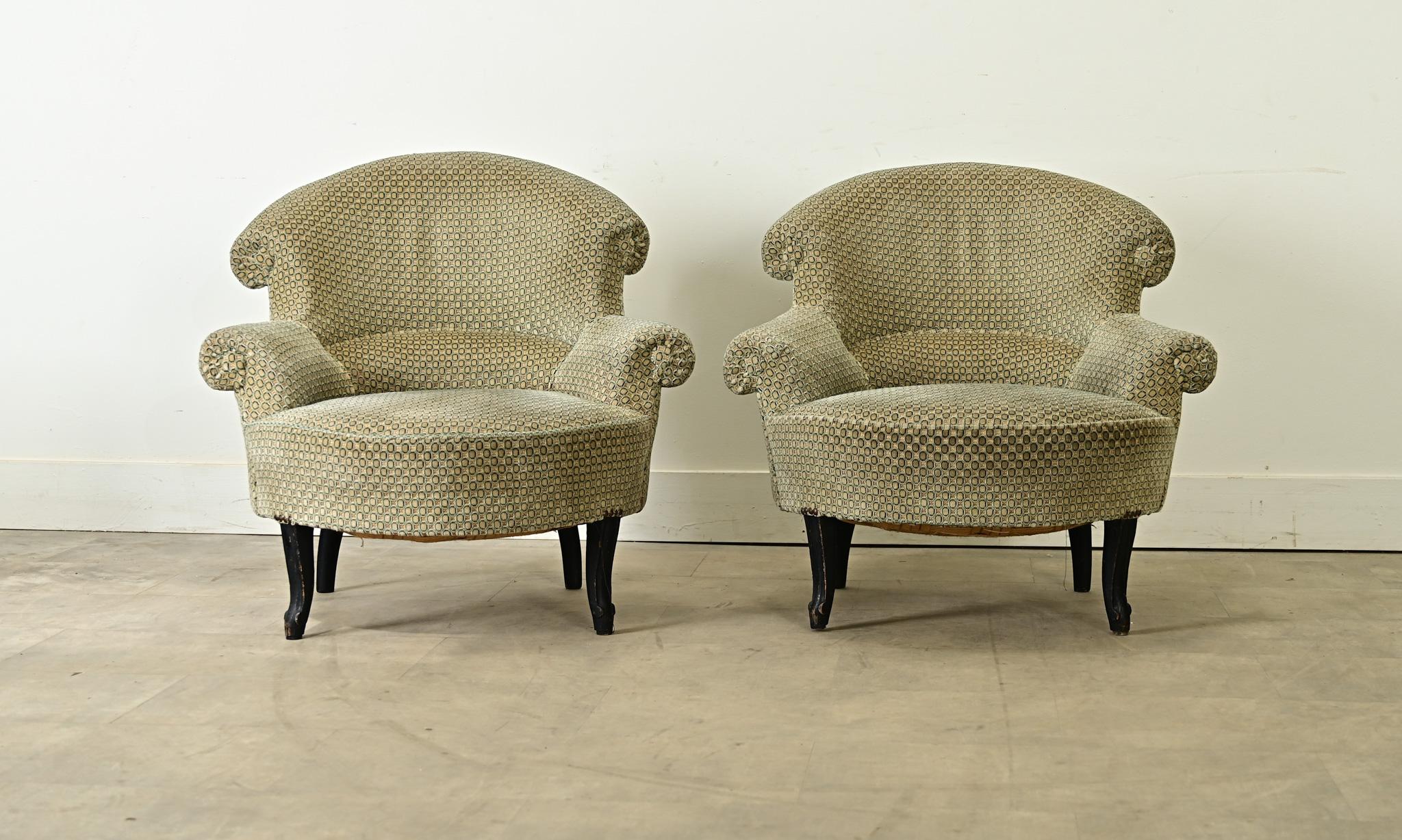 Other French Pair of 19th Century Napoleon III Club Chairs For Sale