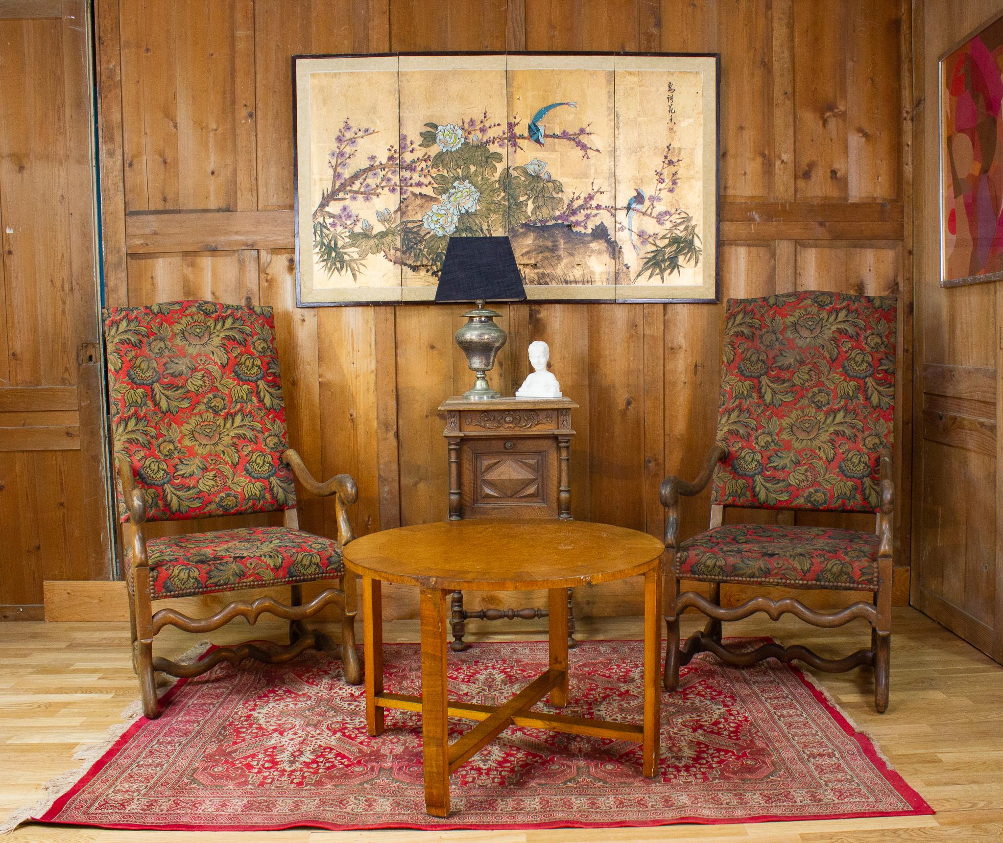 French Pair of Armchairs Louis XIV style - 1800 19th - France For Sale 1