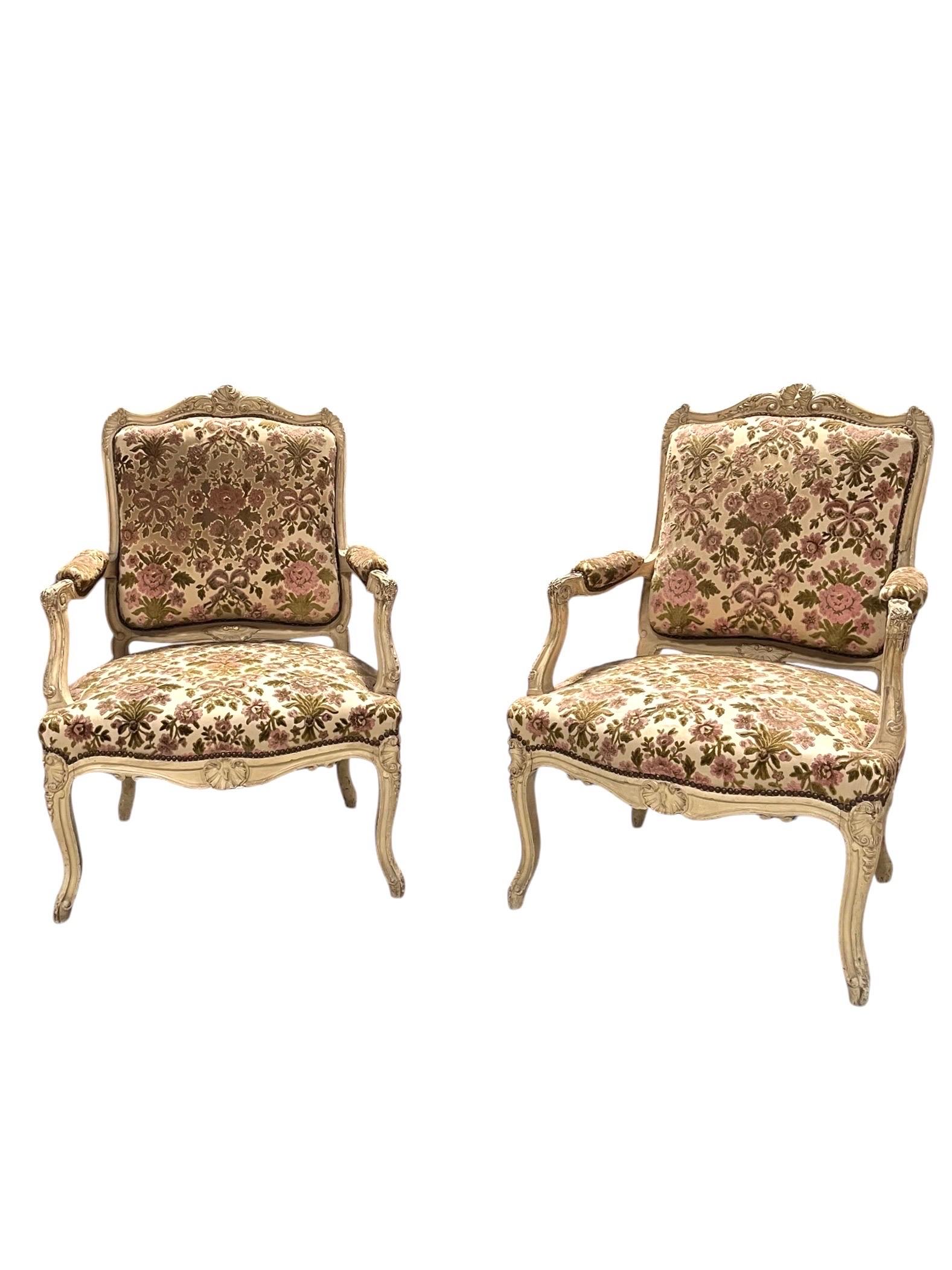 French Pair of armchairs 