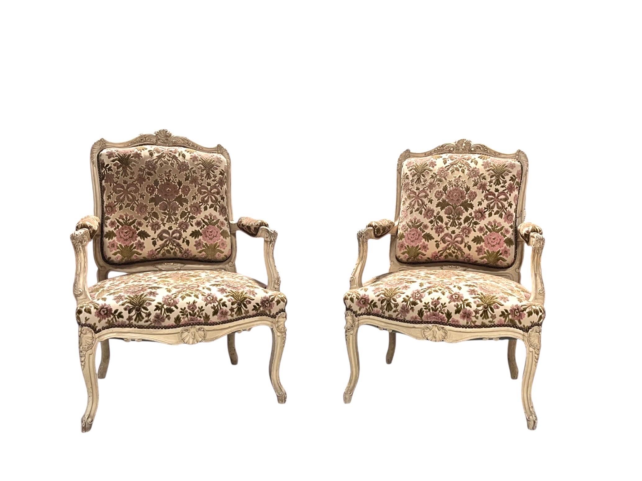 French Pair of armchairs 